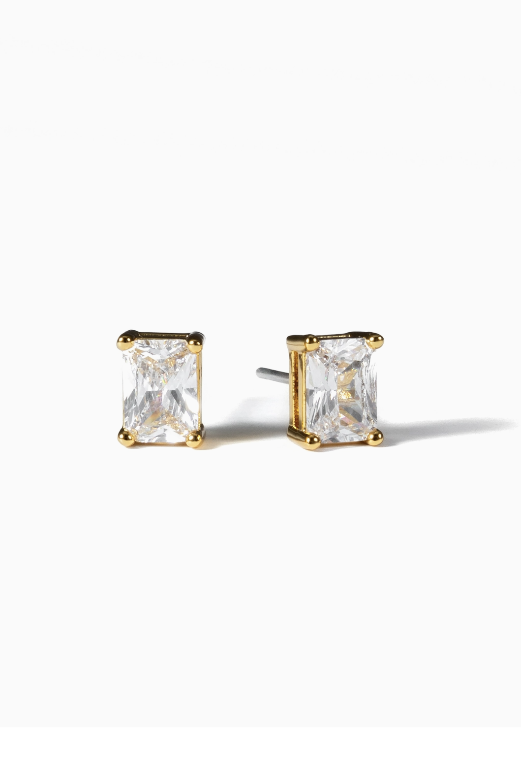 The Grand and Gold Baguette Stud Earrings