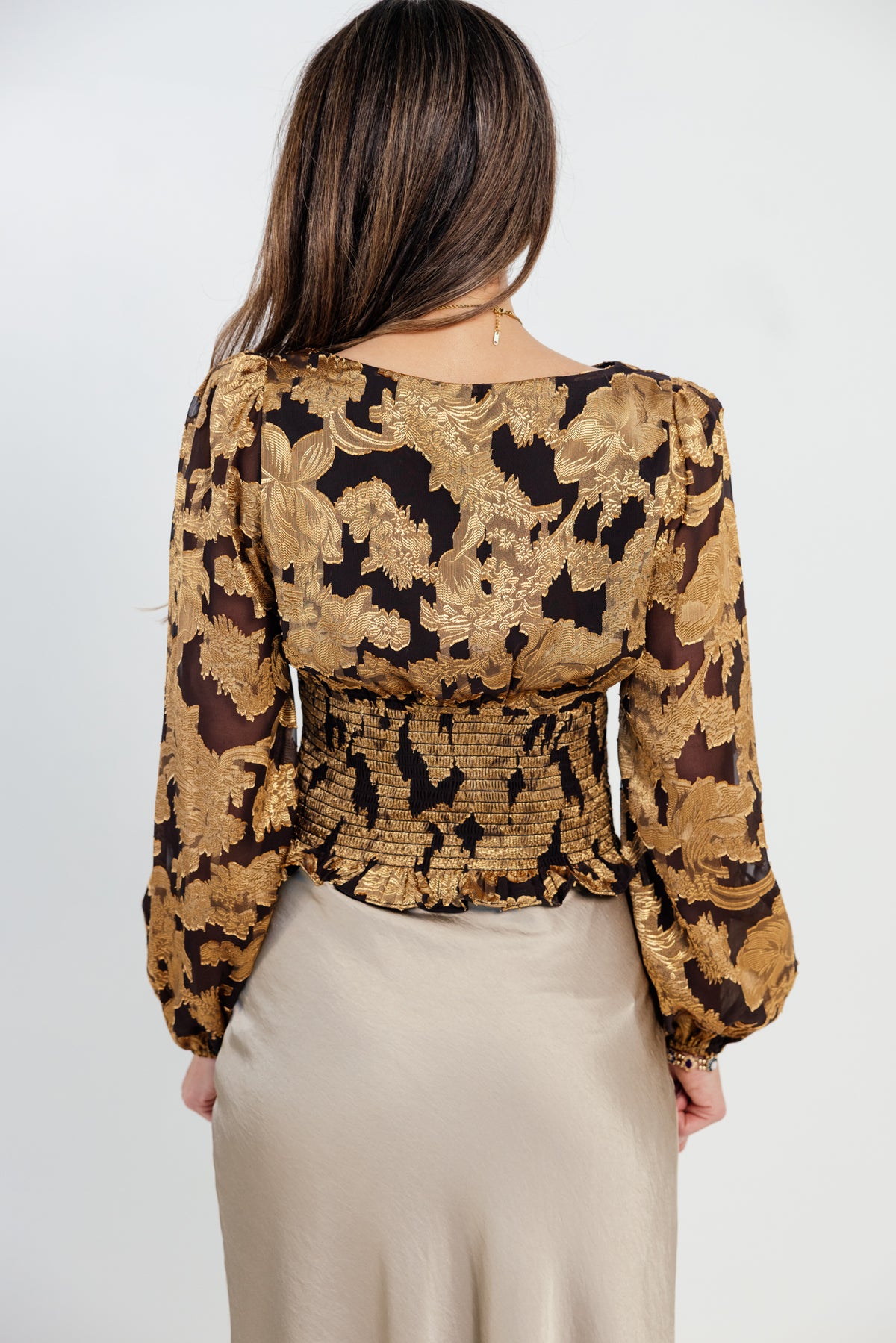 The Gianna Long Sleeve Smoked Top