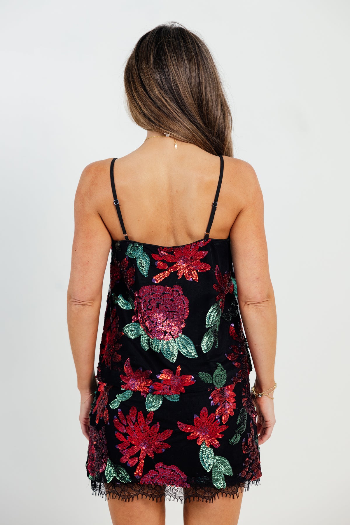 The Scarlette Contrast Lace Sequin Cami