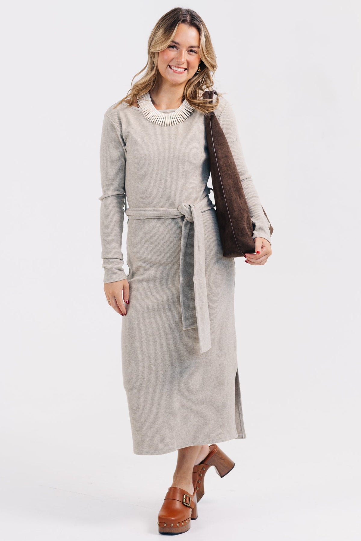 The Sloane Midi Dress Grey