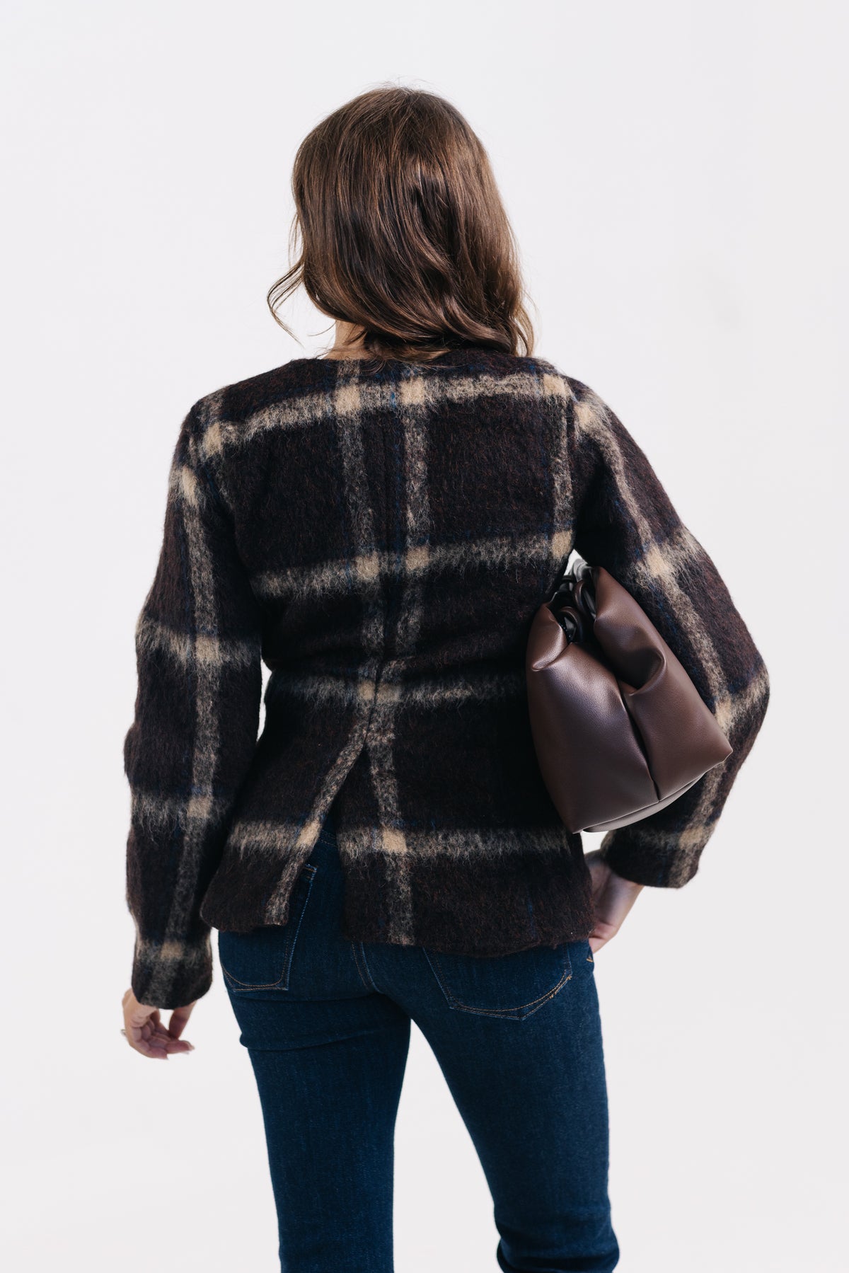 The Serene Chill Sculpted Round Neck Blazer