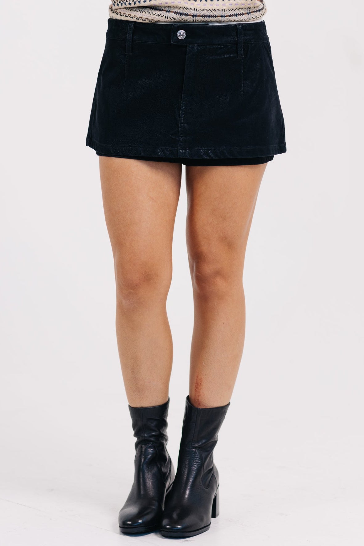 Free People Gallivanting Suede Skort