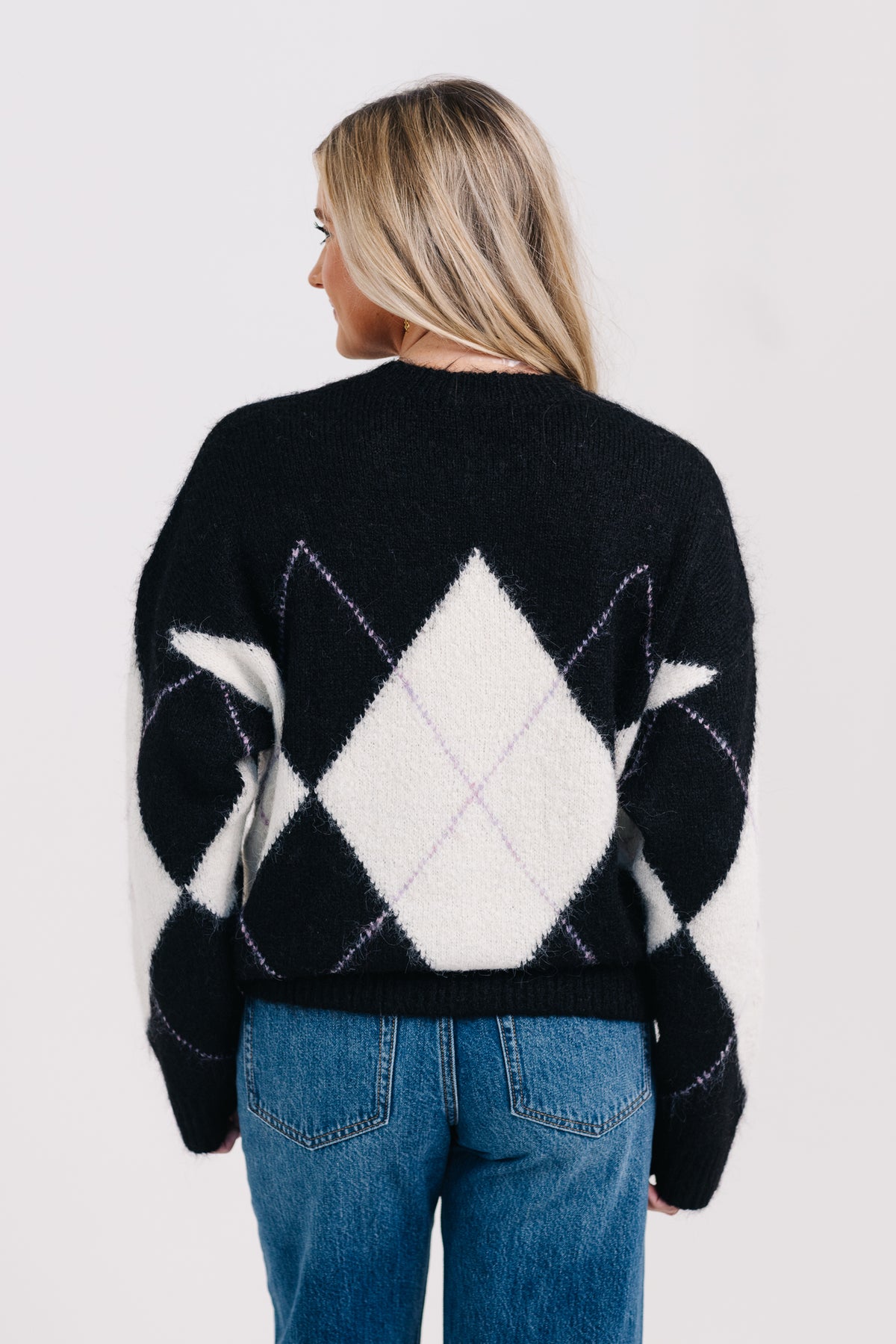 Sanctuary Argyle Crew Sweater