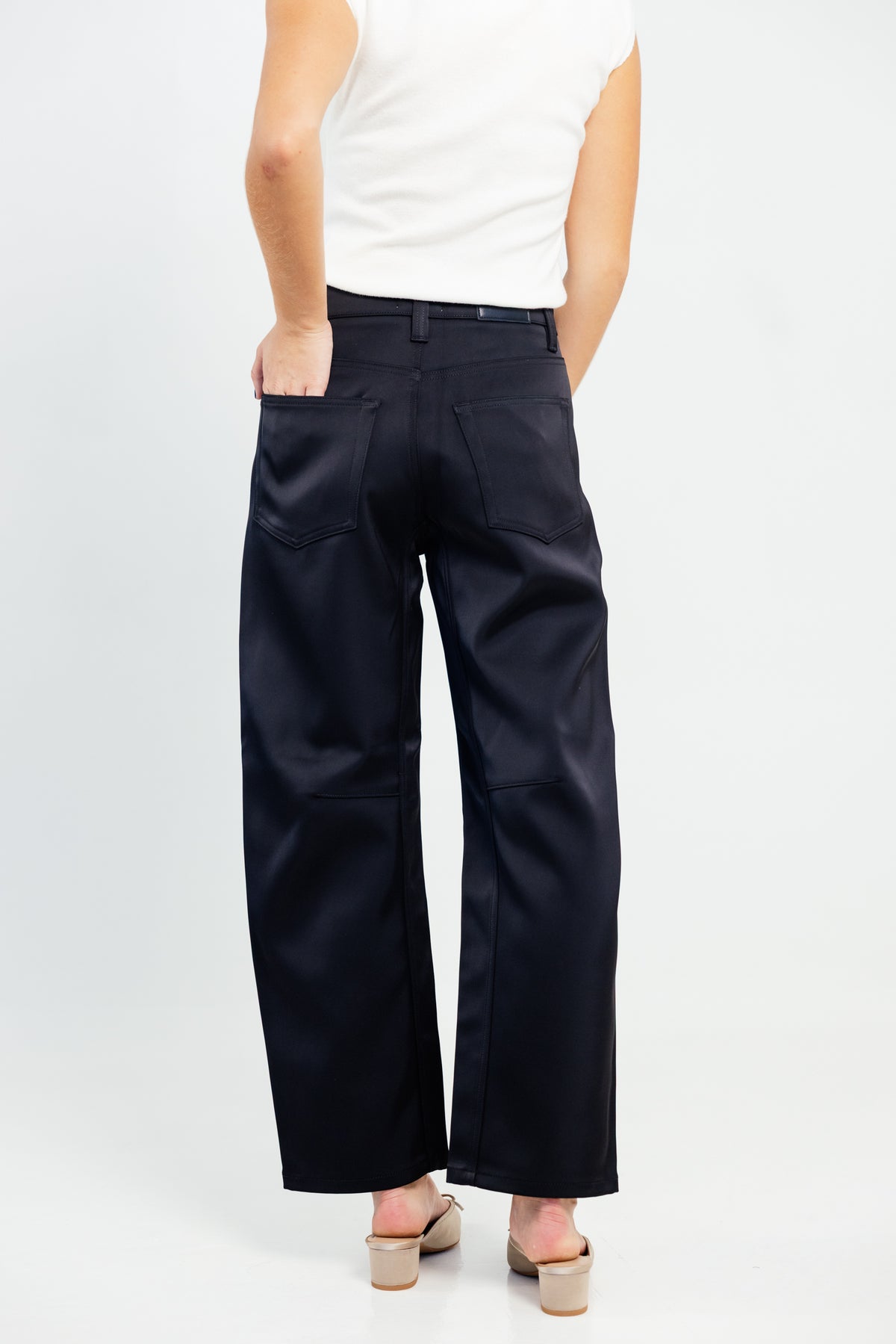 PISTOLA Beau Sateen Seamed Crescent Leg
