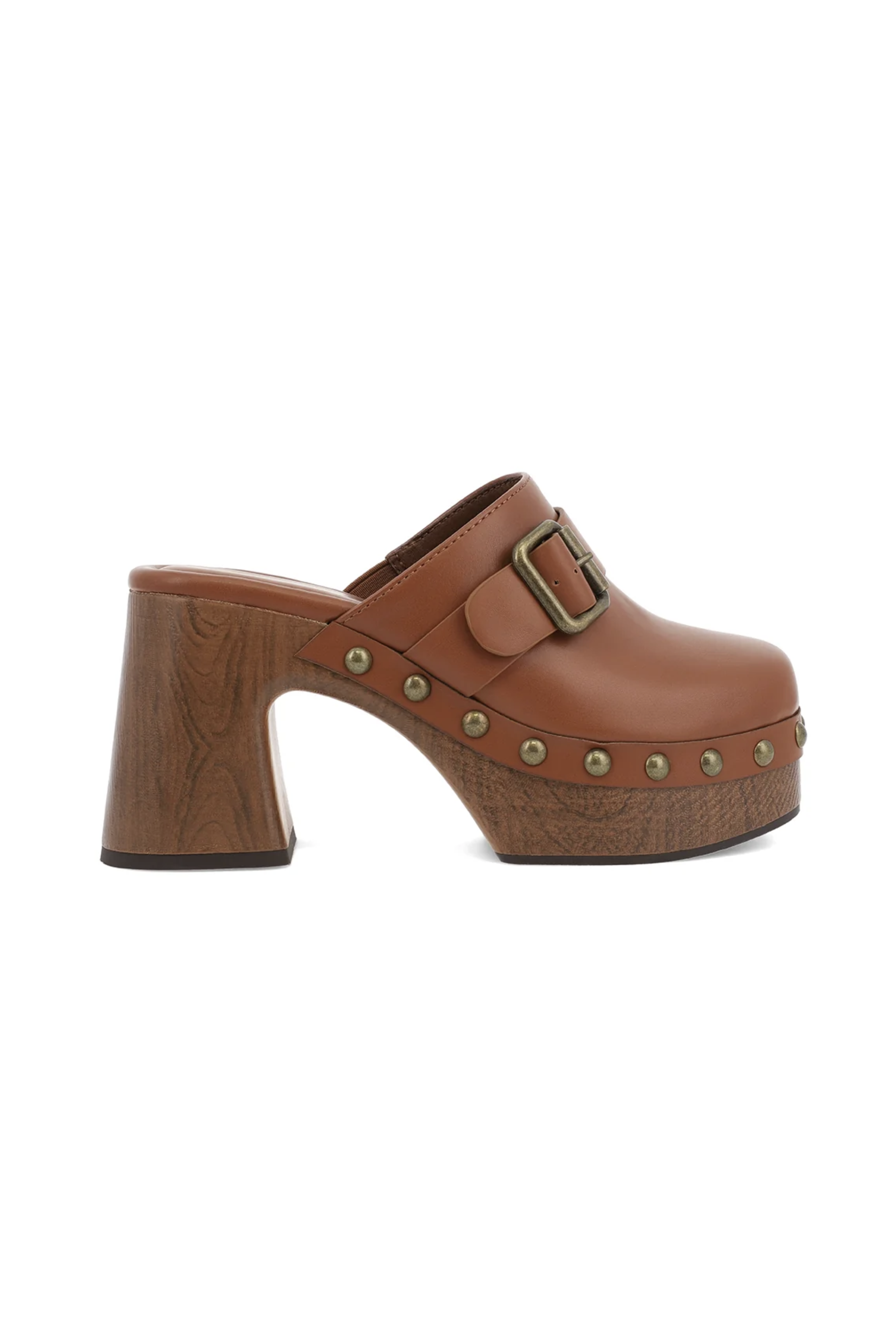 MIA Larina Platform Mule Cognac