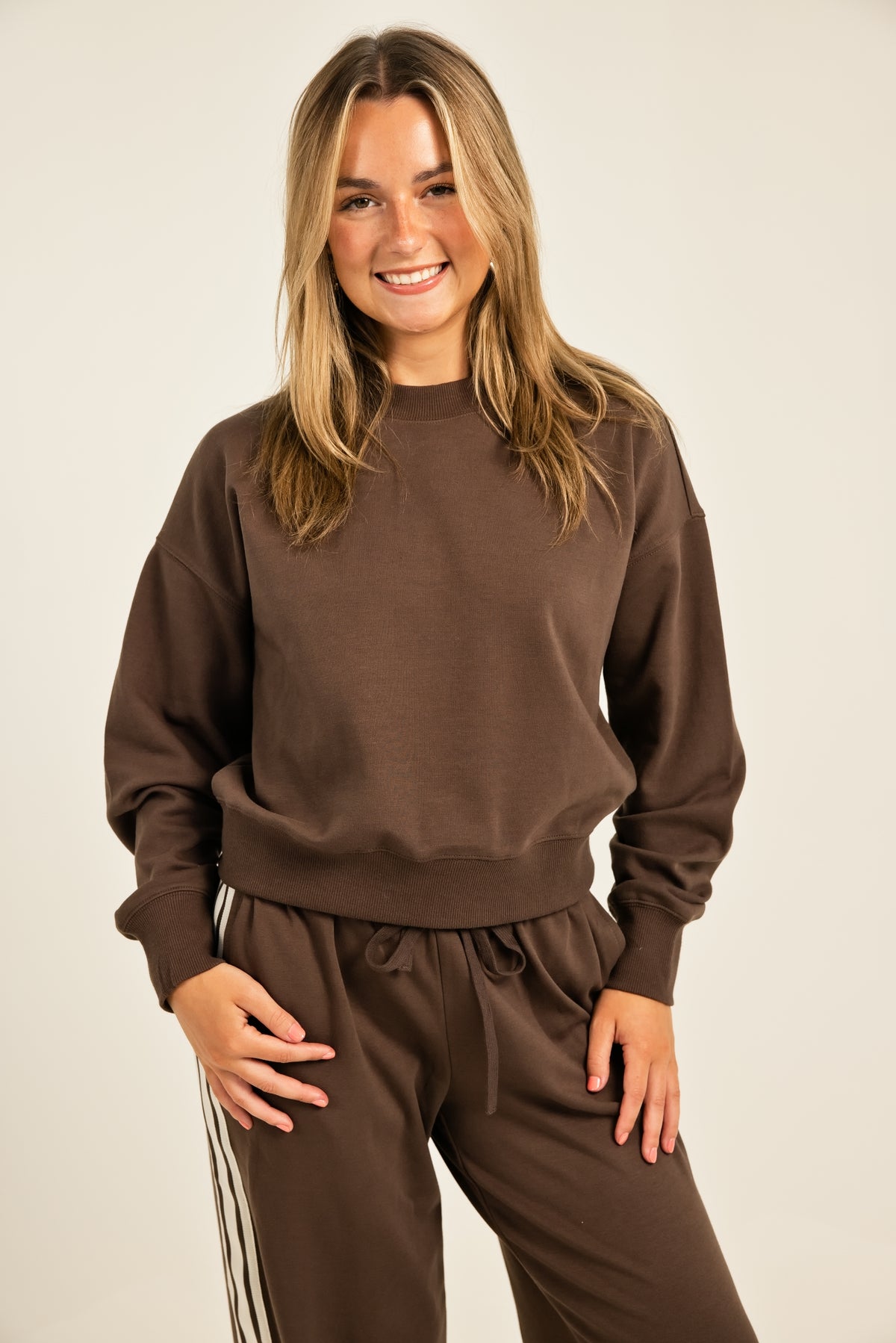 Z Supply Comeback Sweatshirt Dark Chocolate