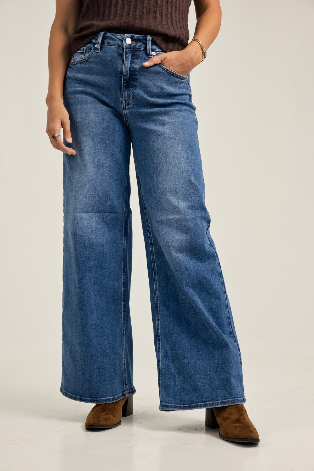 Just Black Denim High Rise Full Length Loose Straight