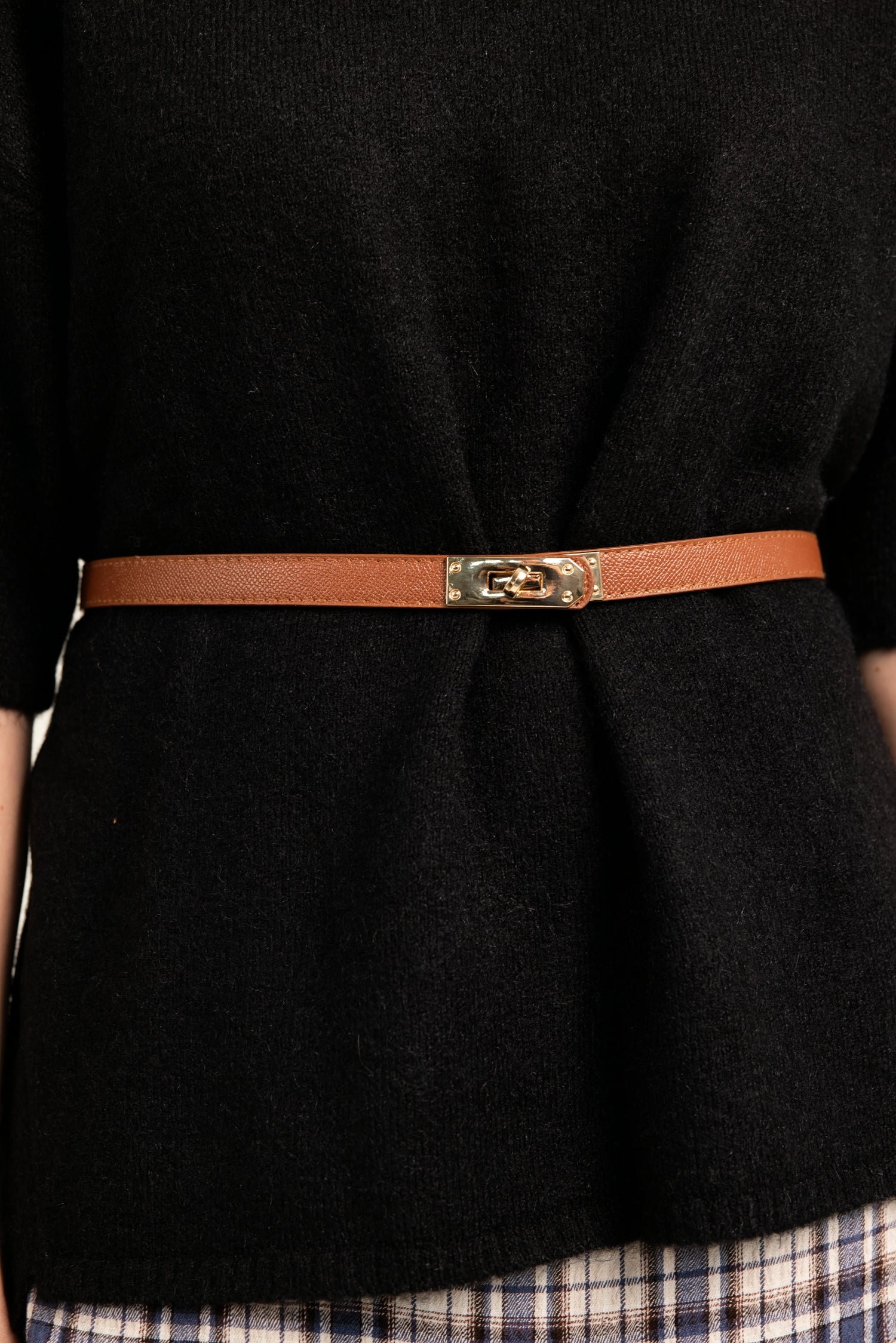 The Taylor Turn Lock Skinny Belt