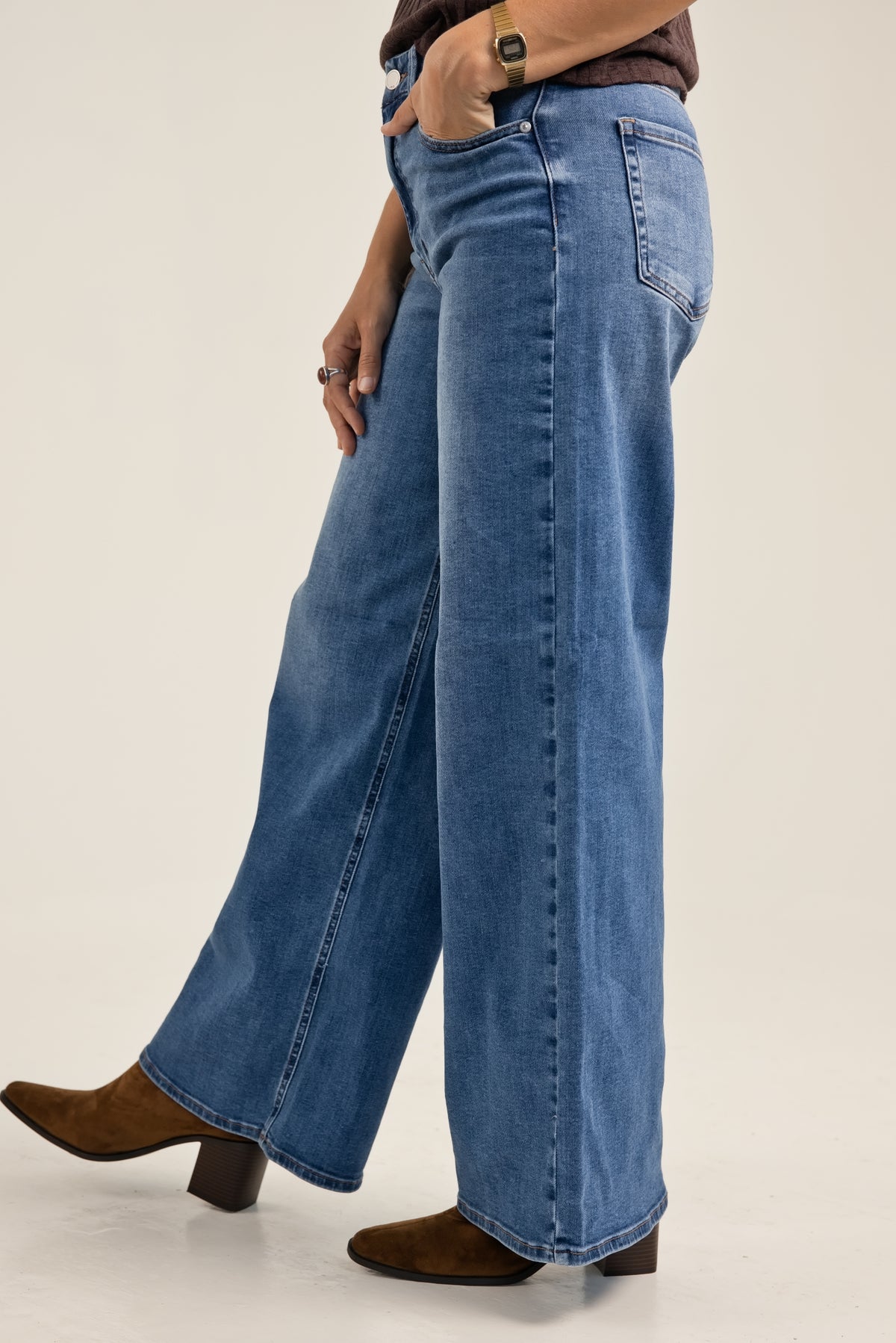 Just Black Denim High Rise Full Length Loose Straight