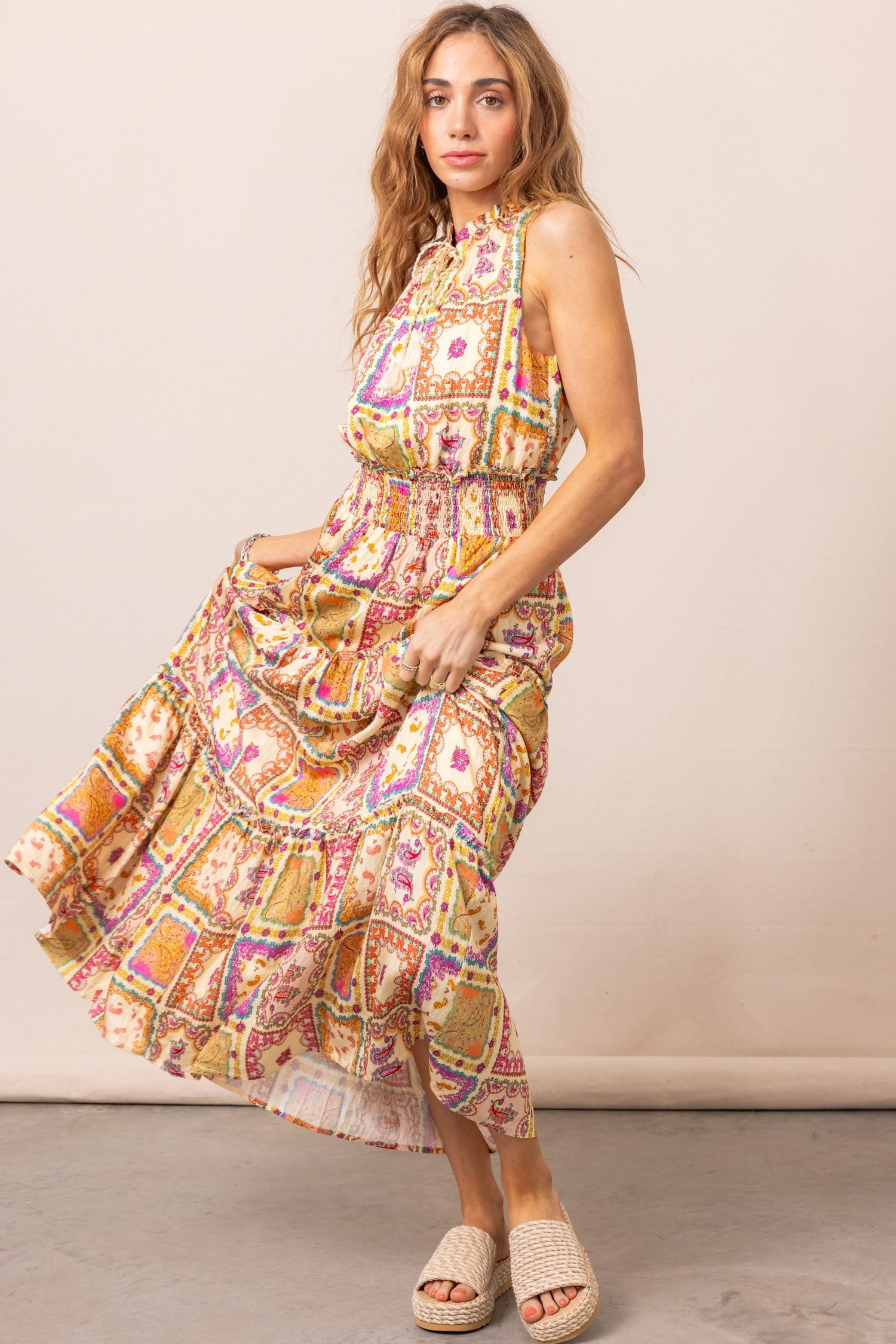 The Palm Springs Paisley Maxi Dress