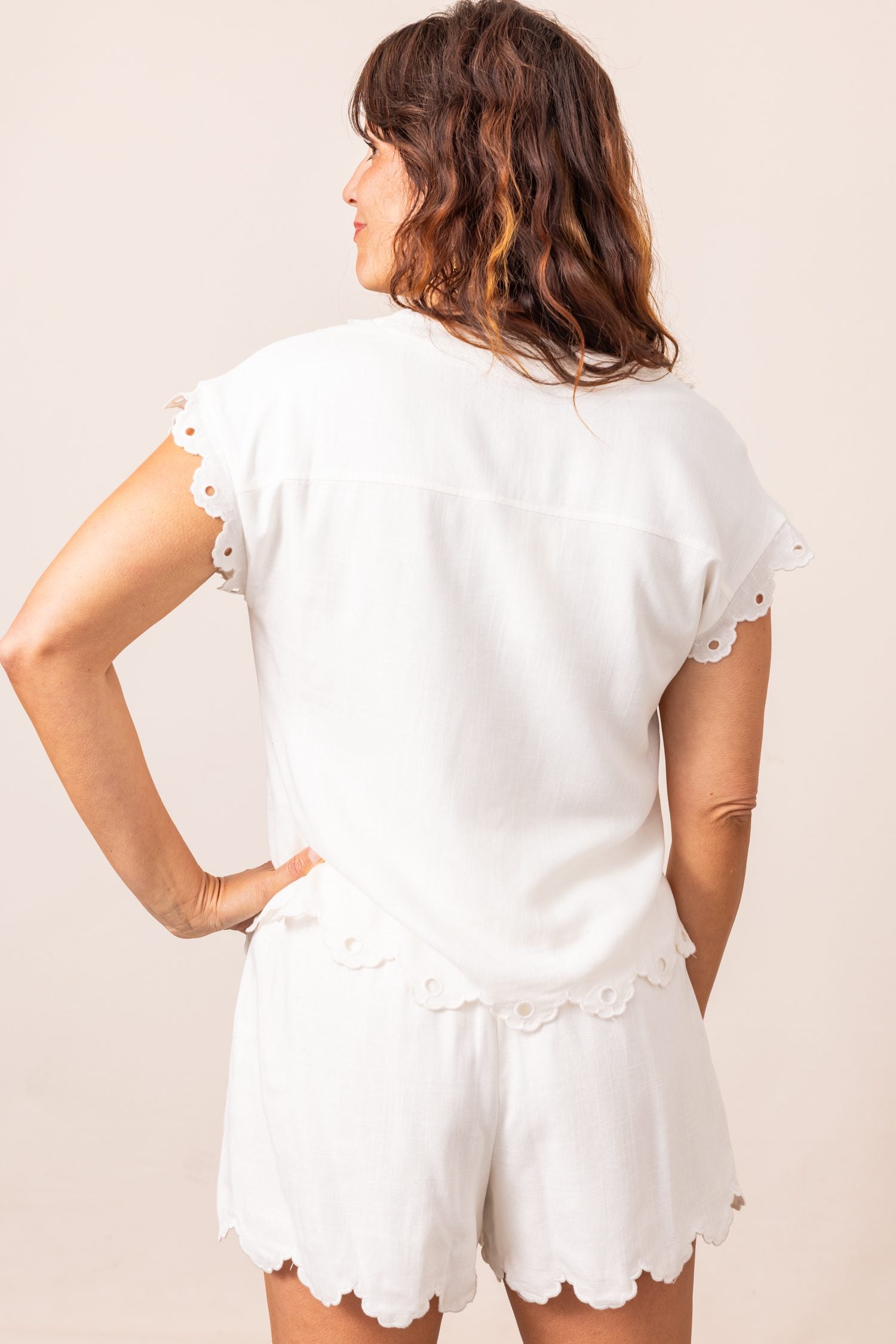 The Cloud Nine Short Sleeve Open Front Tie Top