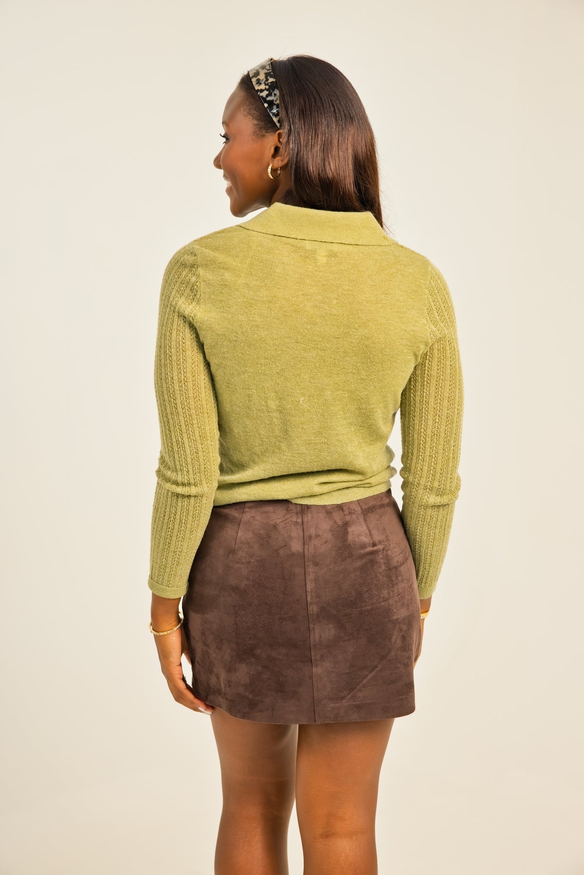 Lucy Paris Lejla Polo Long Sleeve Top