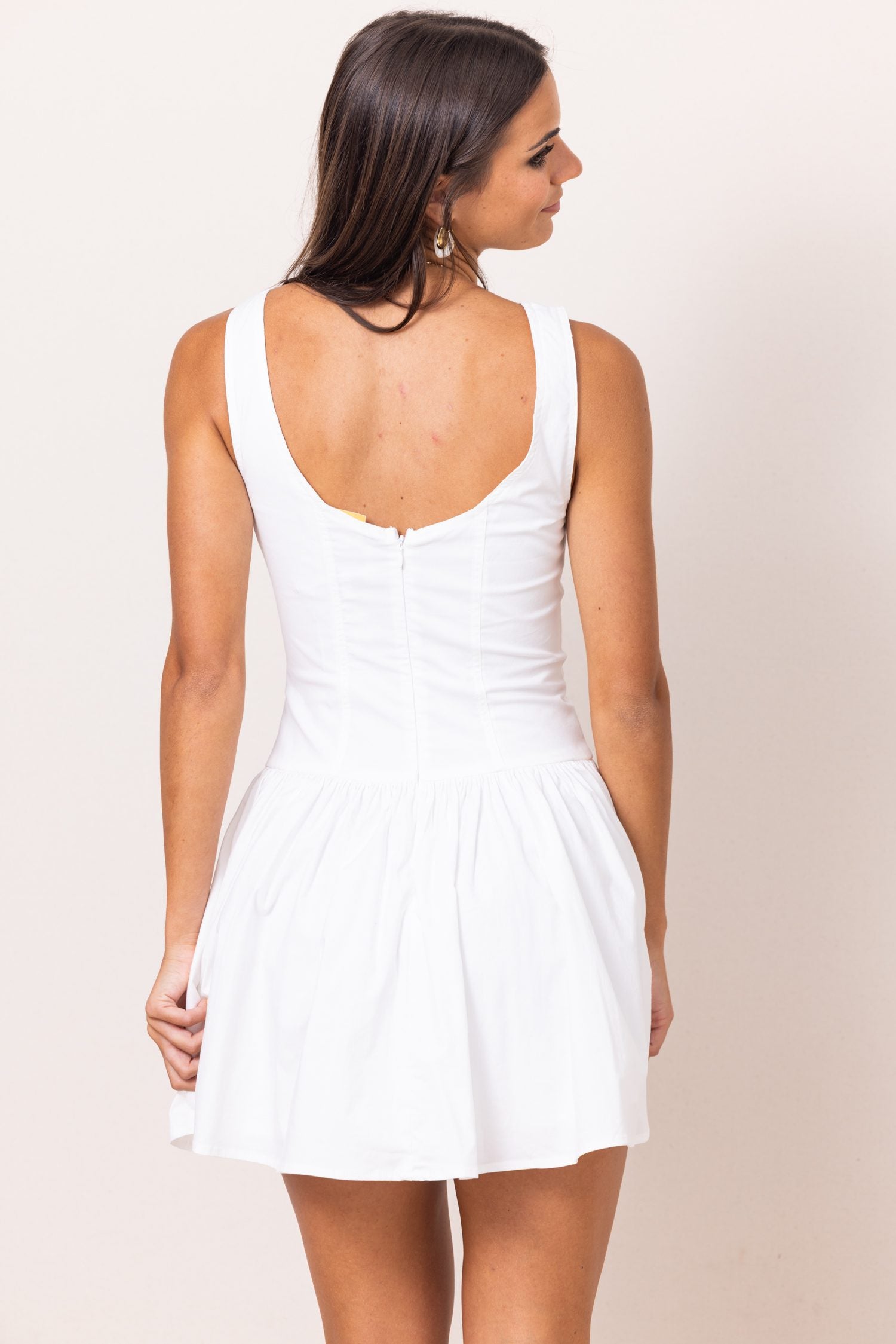 The Sophie Solid Sleeveless Mini Dress
