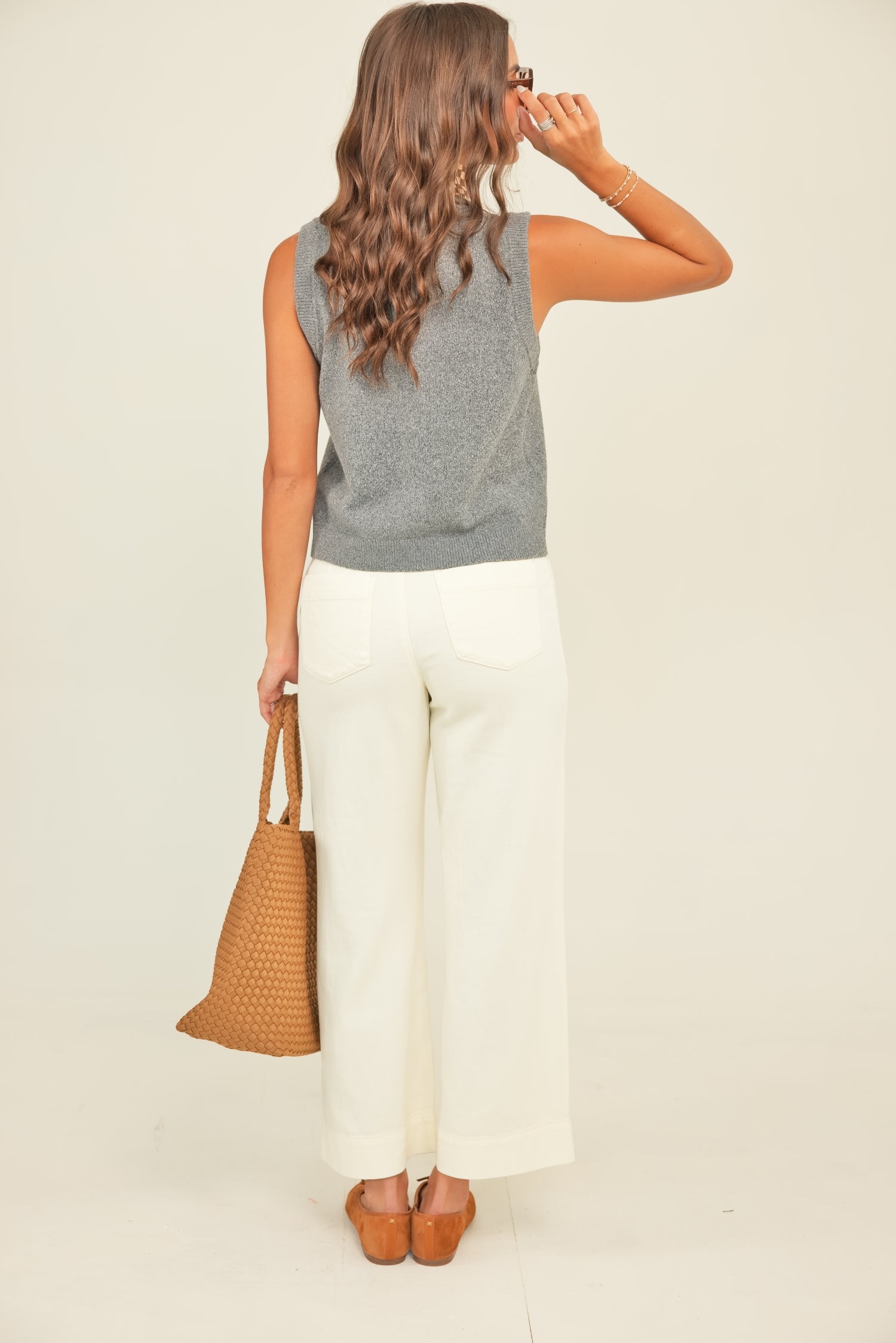 Sanctuary Soft Marine Wide Leg Crop Collagen