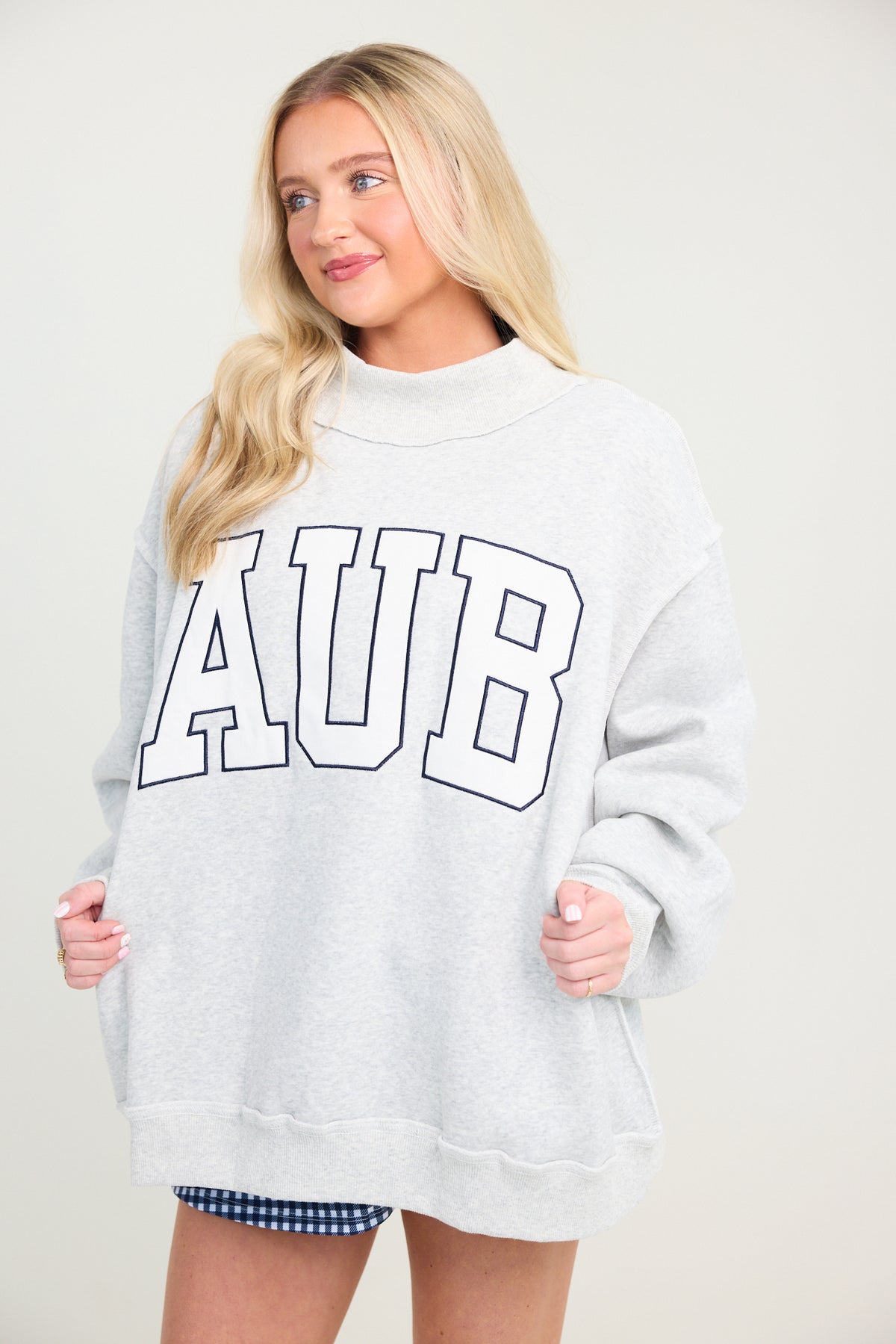 The AUB Embroidered Mock Neck Sweatshirt