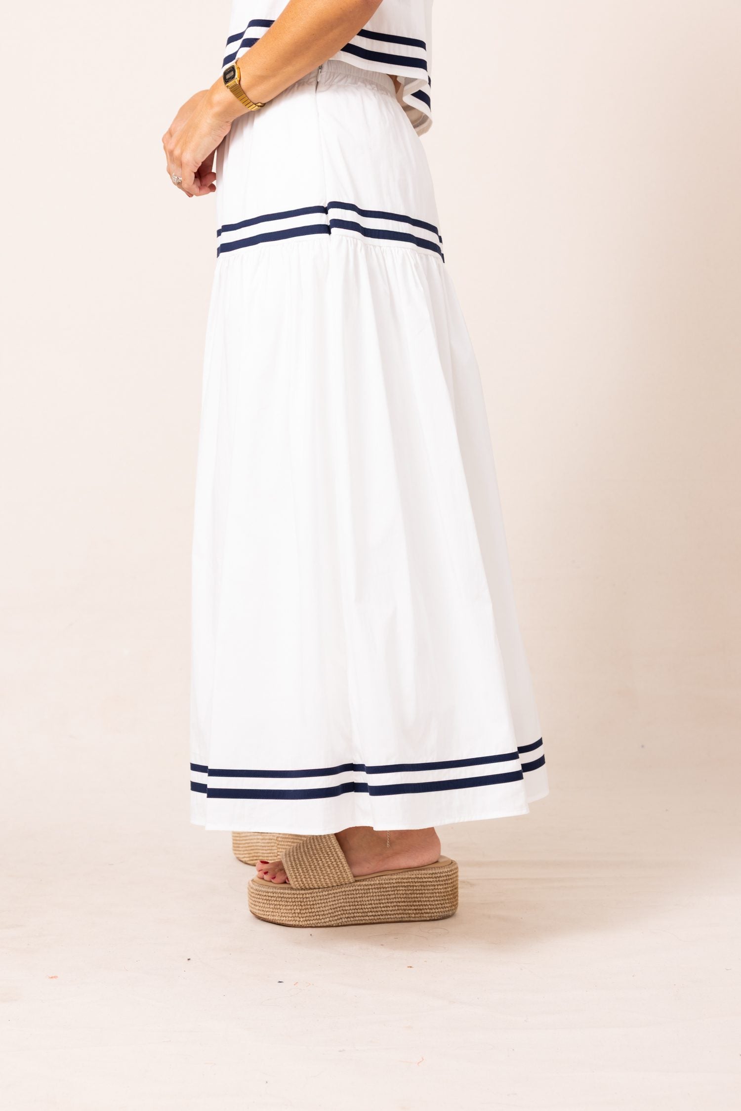 The Marine Look Tiered Skirt
