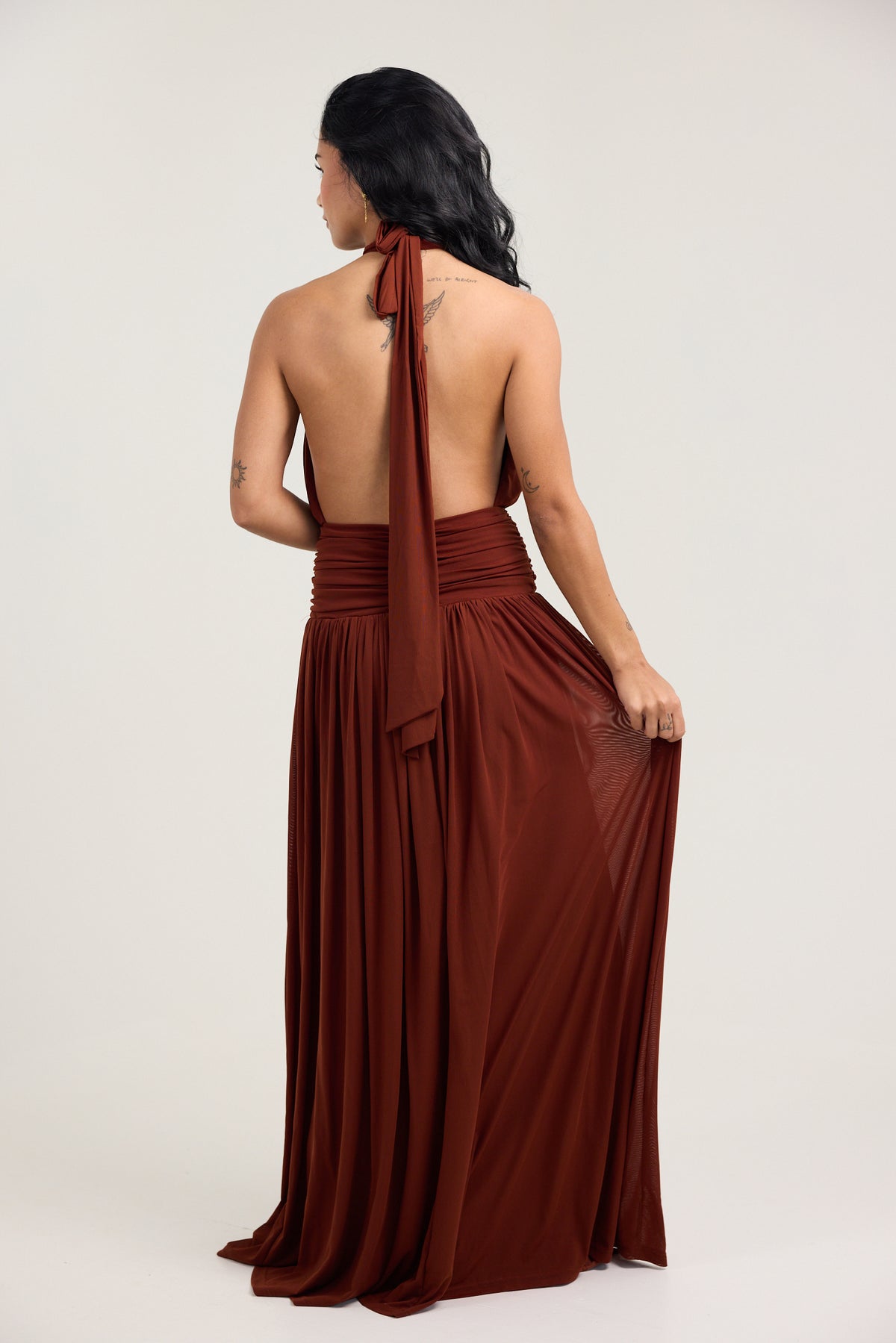 Lulu's Lavina Halter Maxi Dress