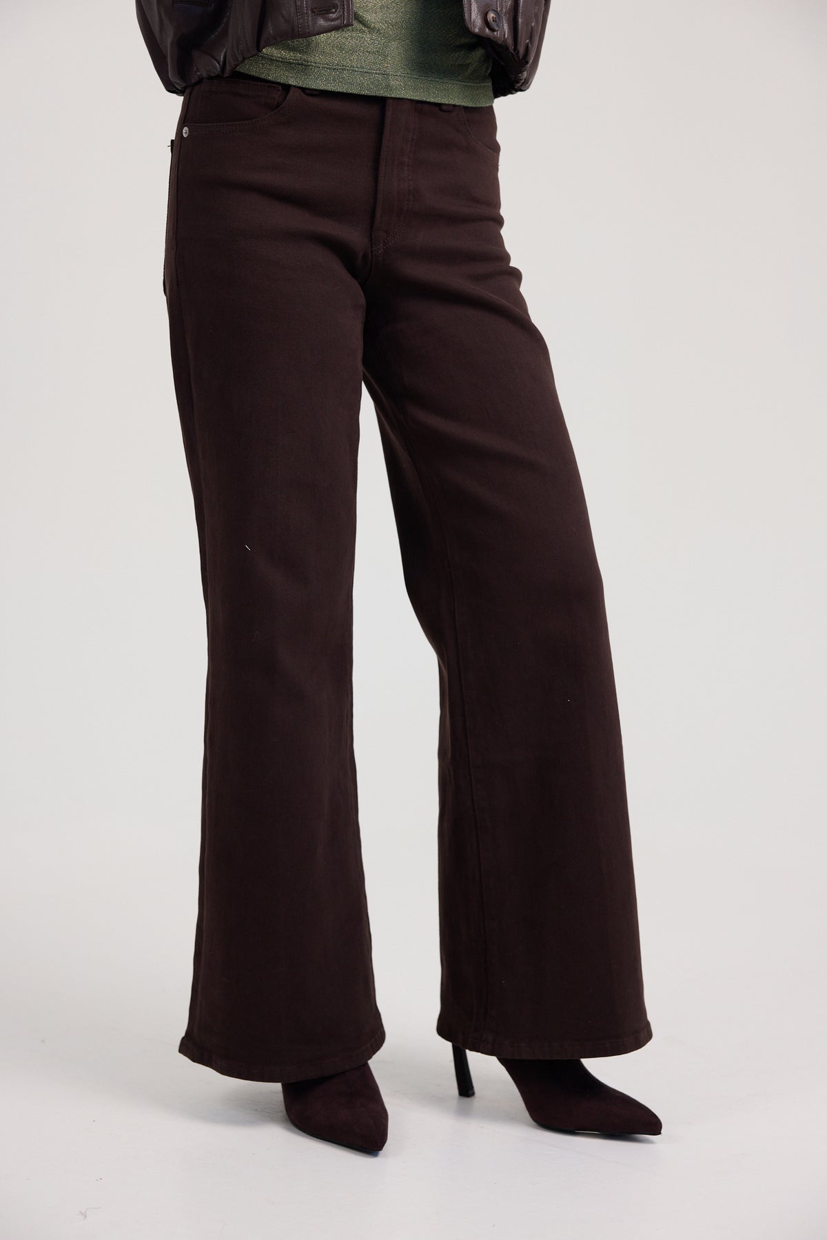 Good American Good Waist Palazzo Ankle Jeans