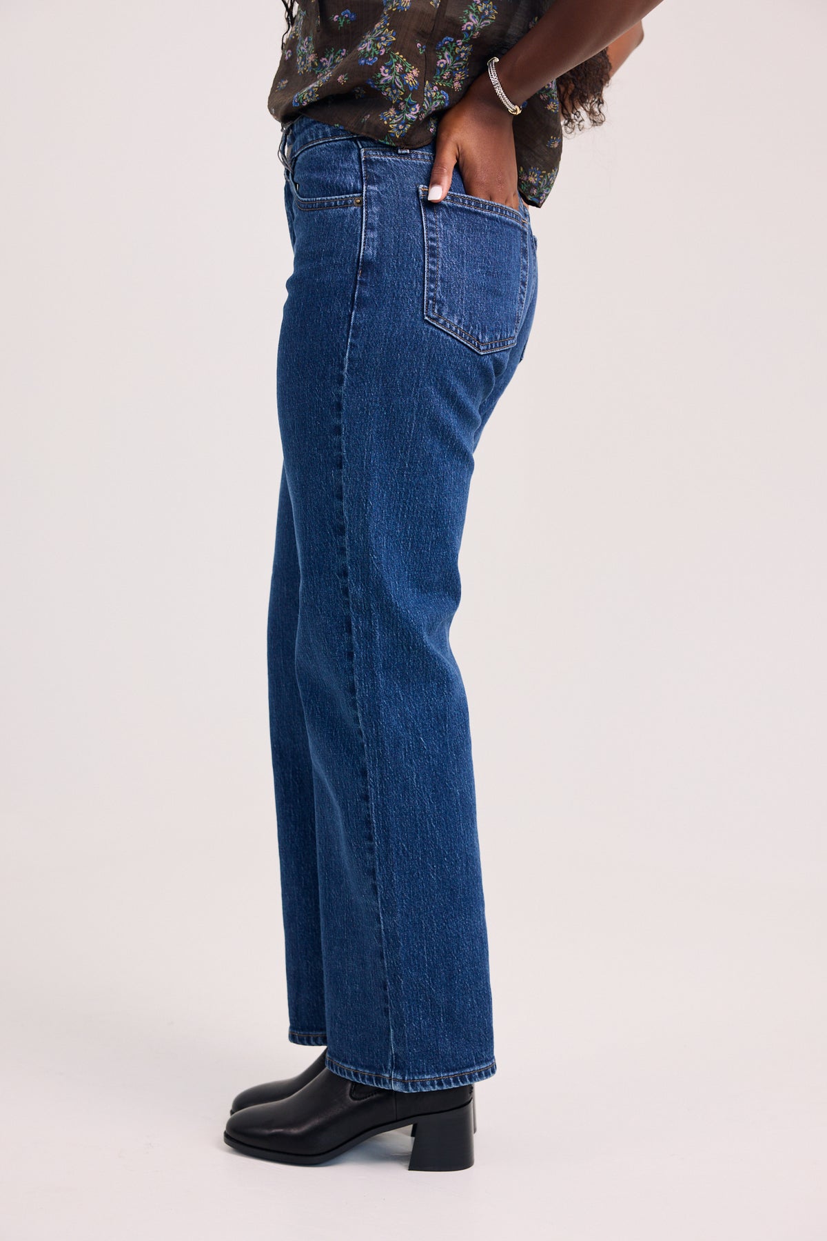 Just Black Denim Full Length Straight Jeans