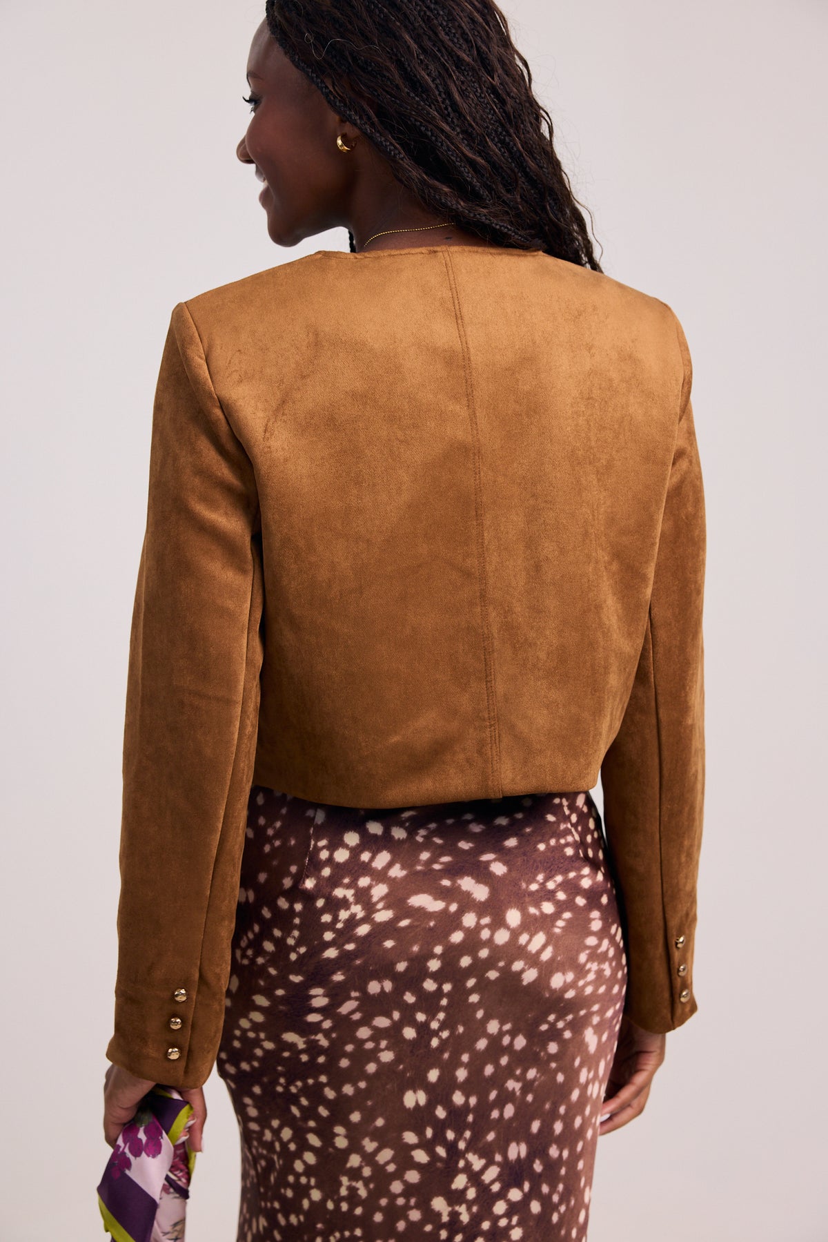 The Billy Suede Utility Crop Jacket