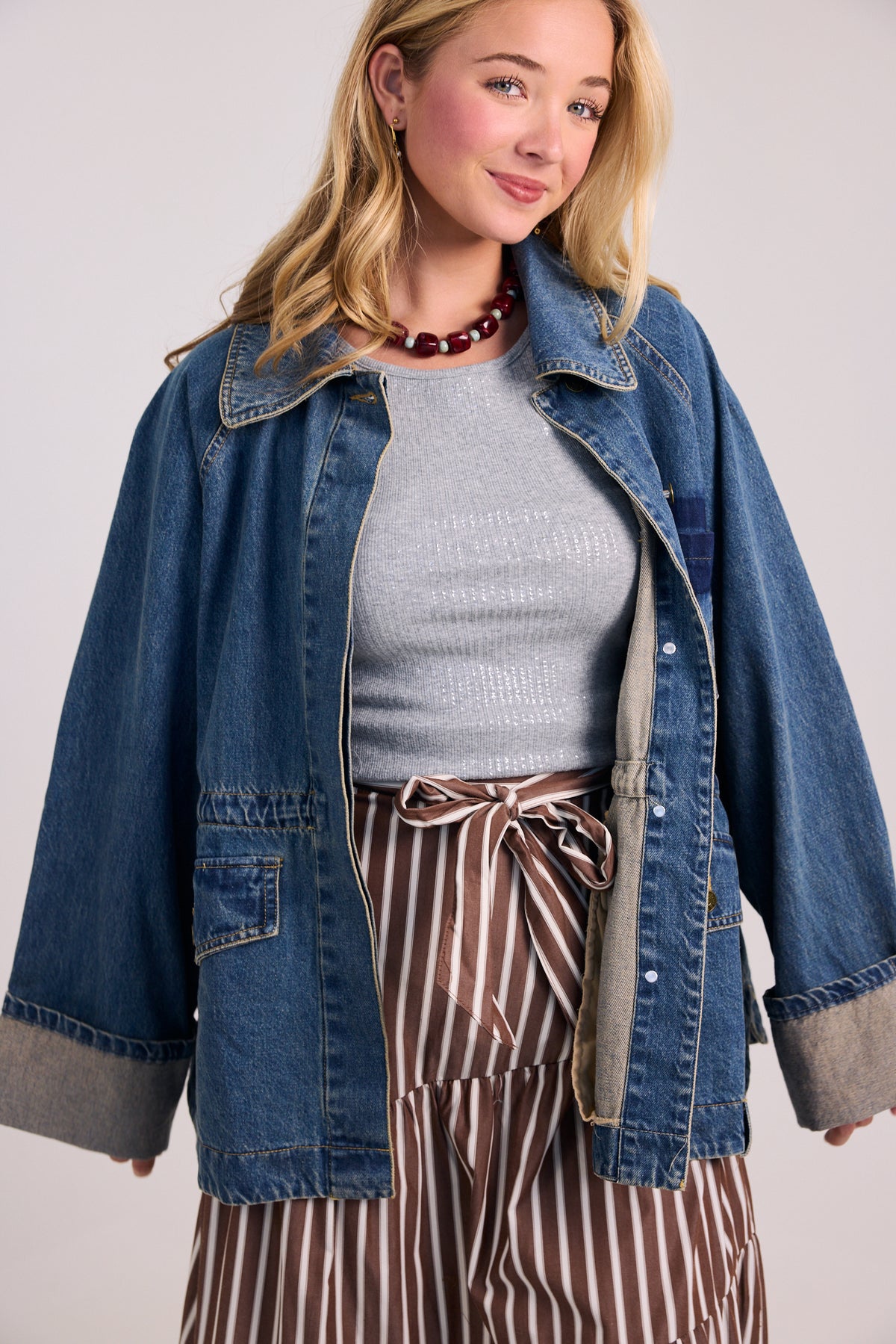 The Millie Denim Jacket Dark Wash
