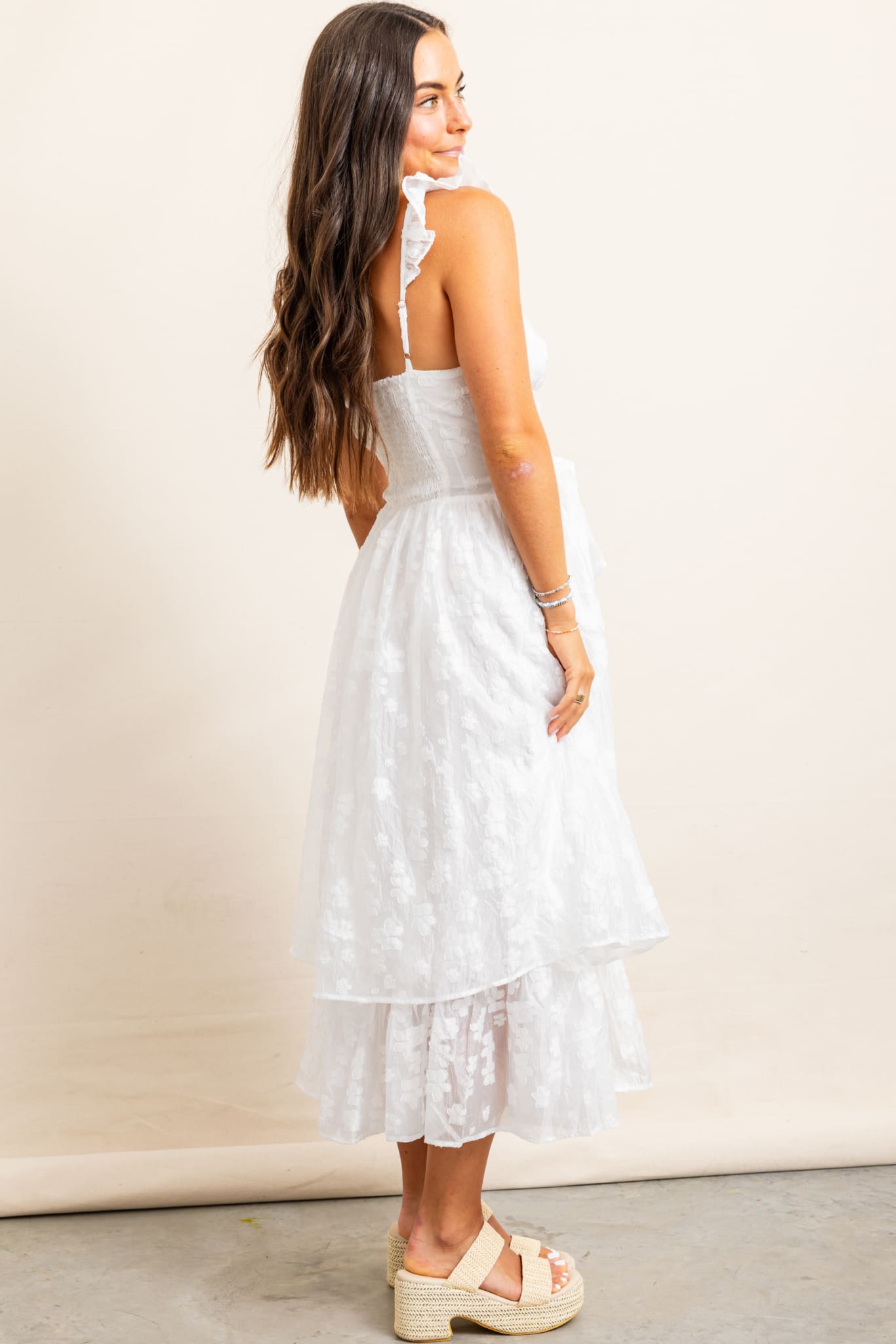 The Special Day Sleeveless Maxi Dress w/ Ruffle Strap