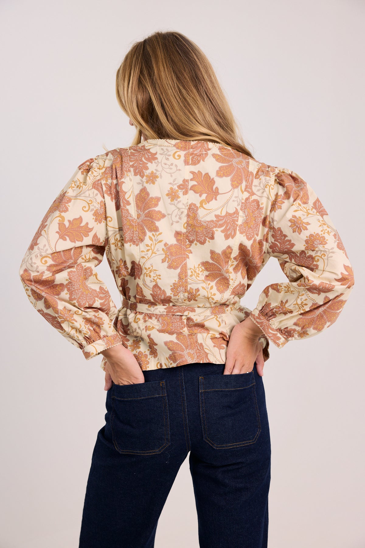 The Lydia Floral Tie Waist Blouse