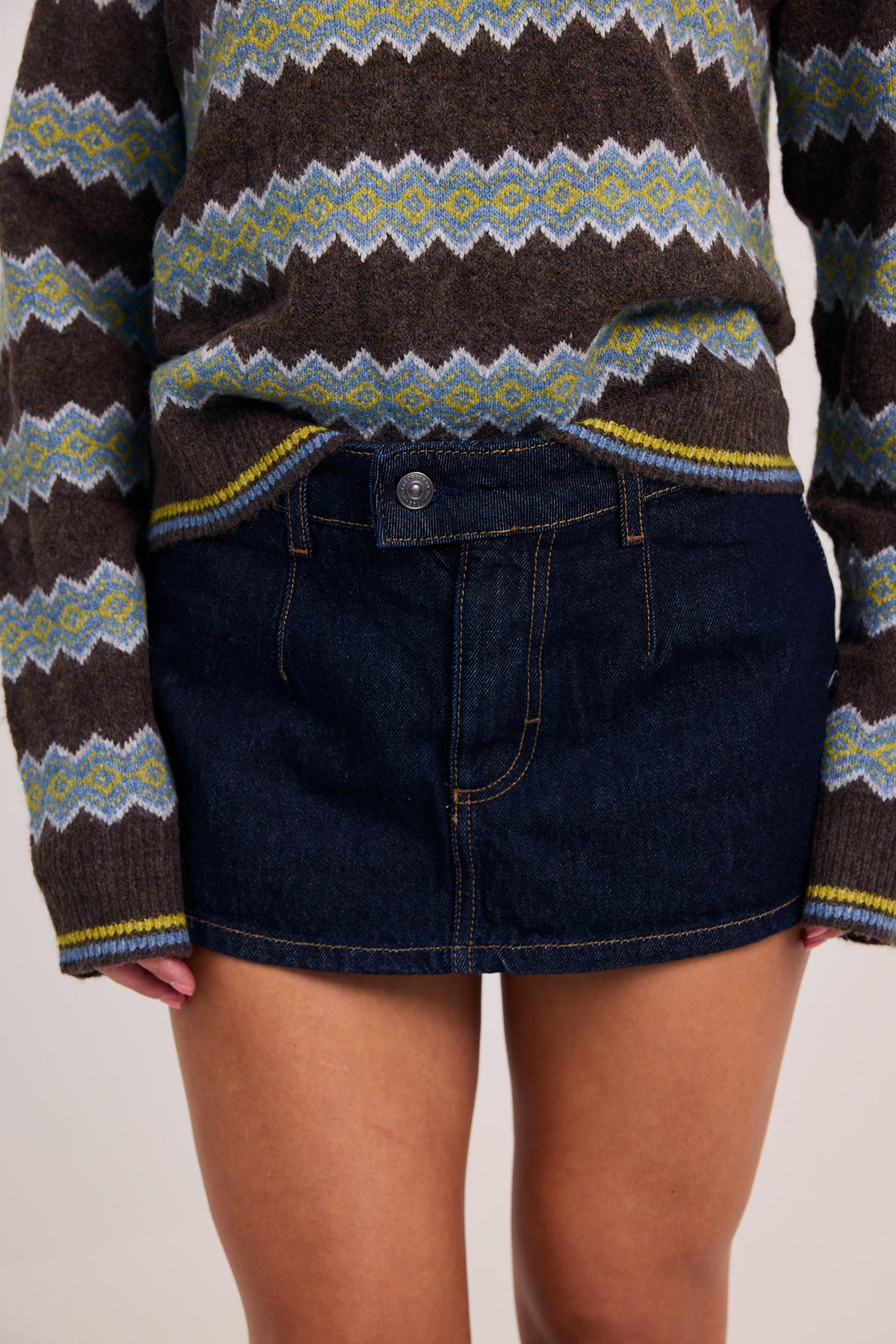 Free People Galivanting Denim Skort