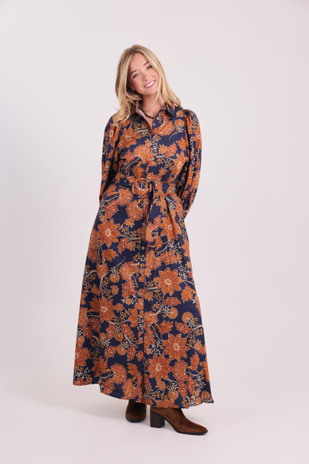 The Kate Floral Belted Maxi Dress
