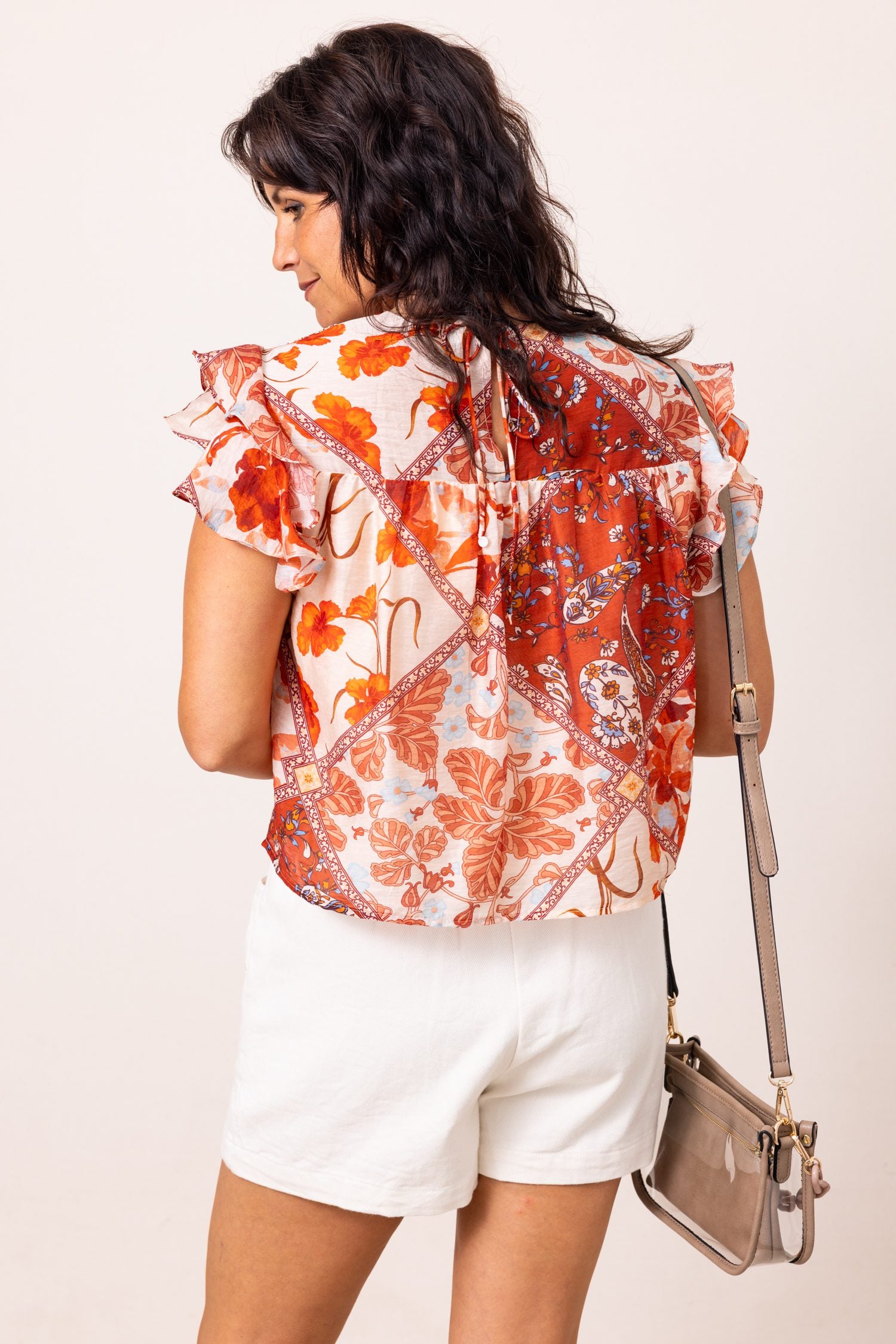 The Gemma Pintucked Flutter Sleeves Top