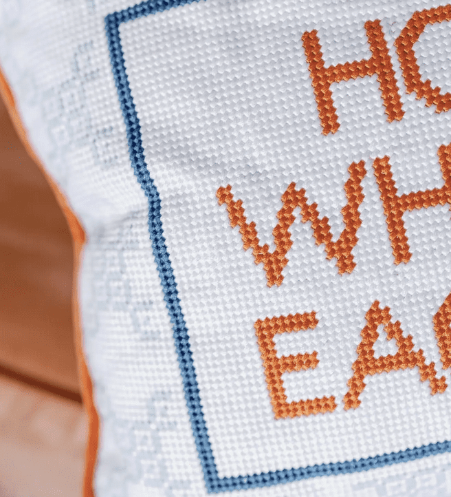 Gracefully Made Eagle Needlepoint Pillow
