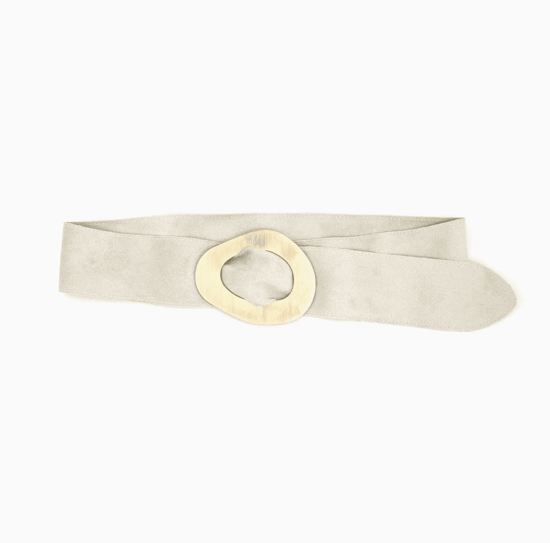 Santos Beige Suede Belt