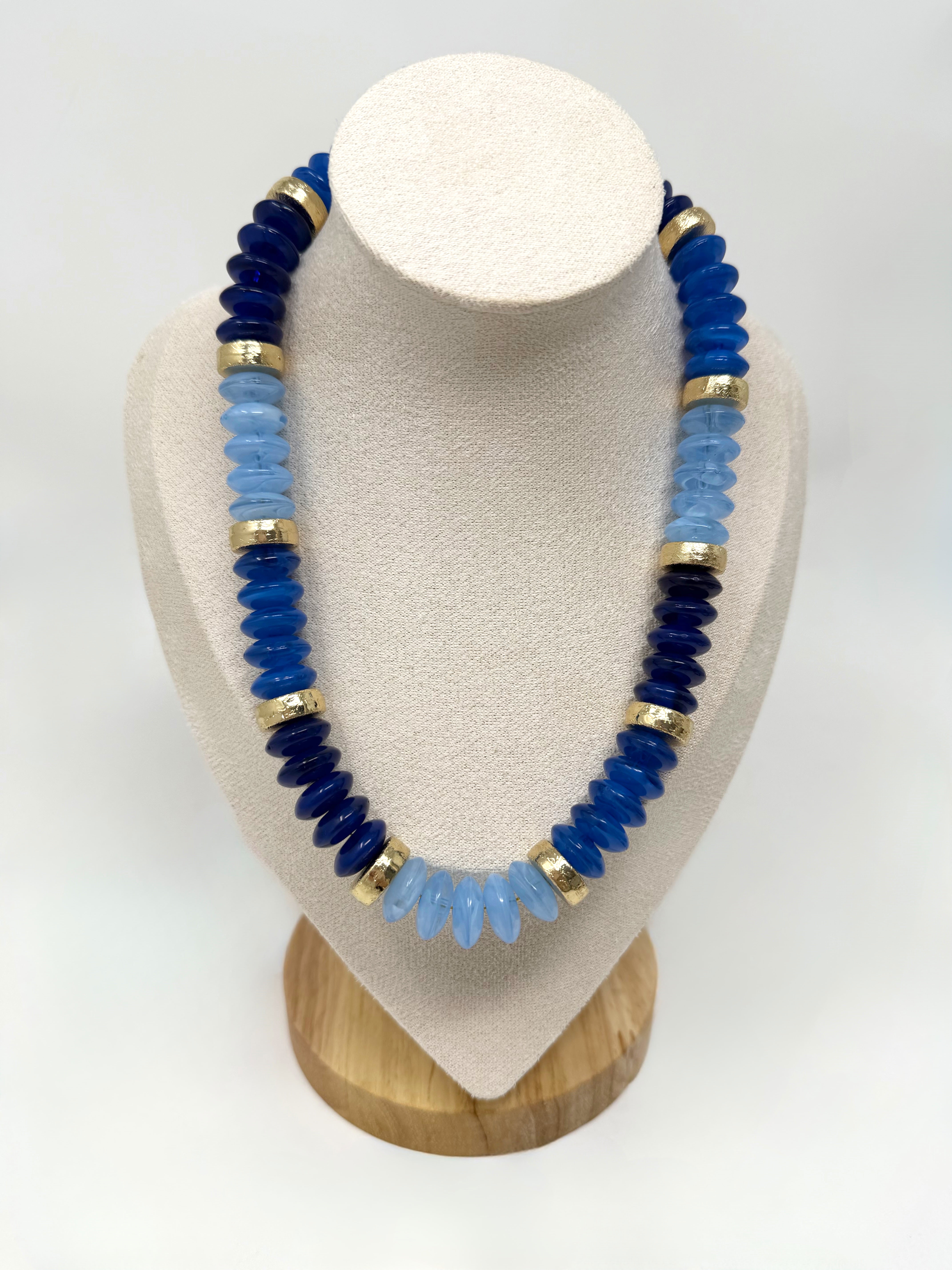 The Calloway Beaded Necklace Navy