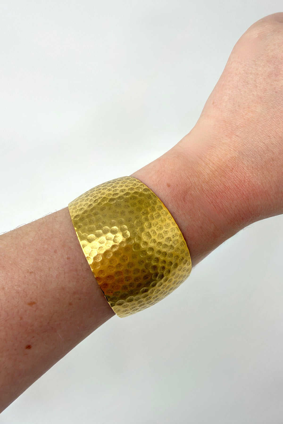 The Antique Gold Hammered Cuff Bracelet