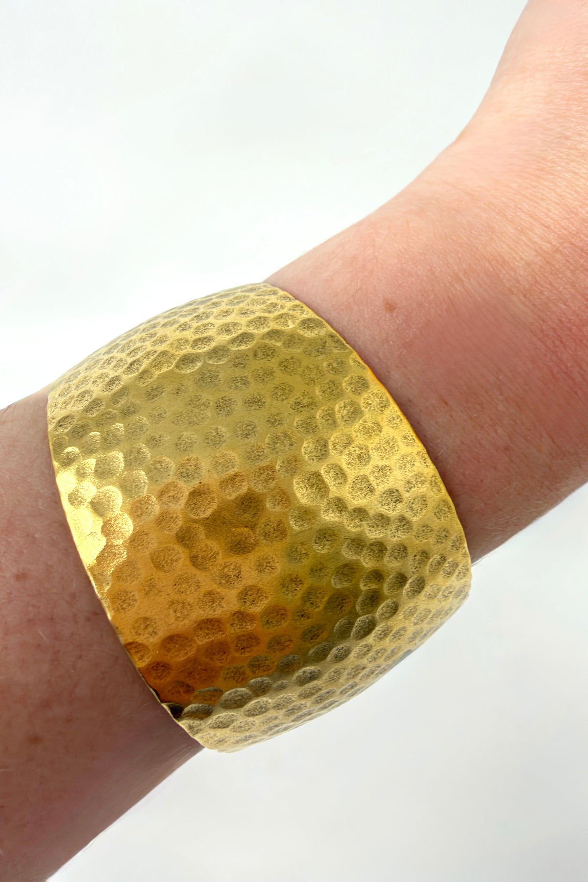 The Antique Gold Hammered Cuff Bracelet