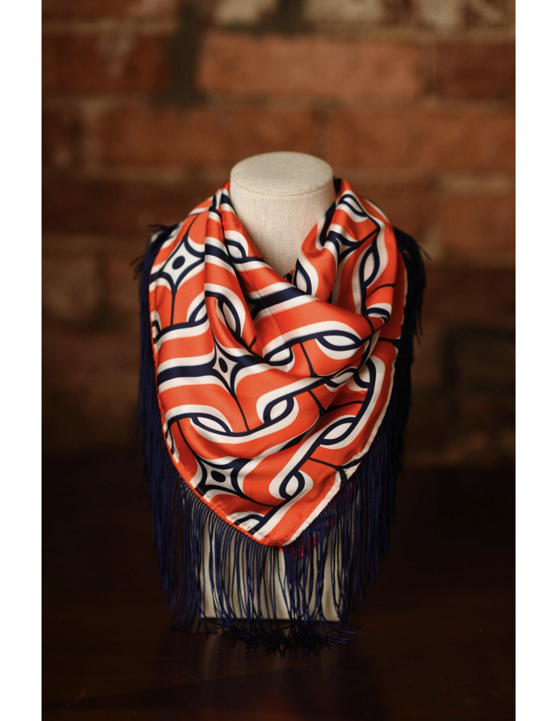The Game Day Printed Fringe Scarf