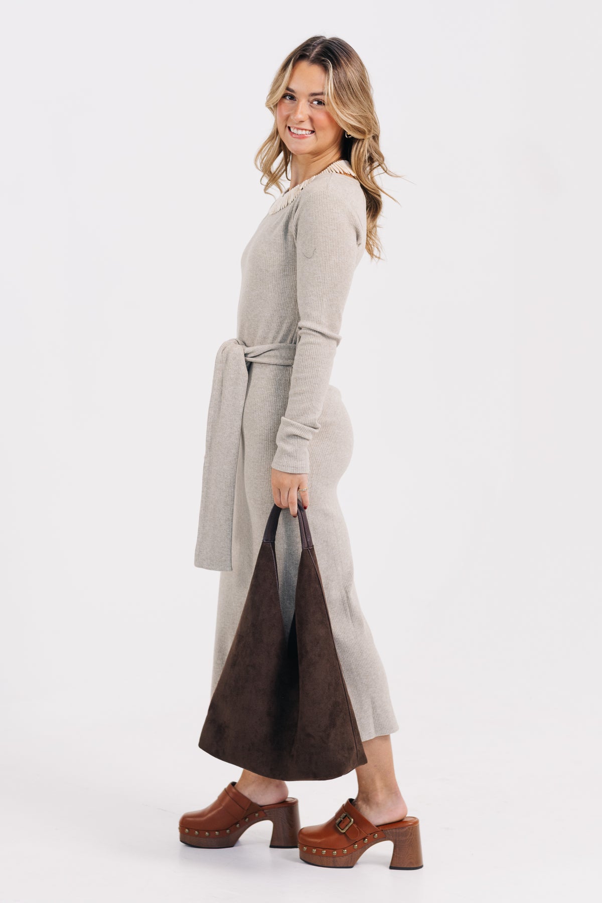 The Sloane Midi Dress Grey