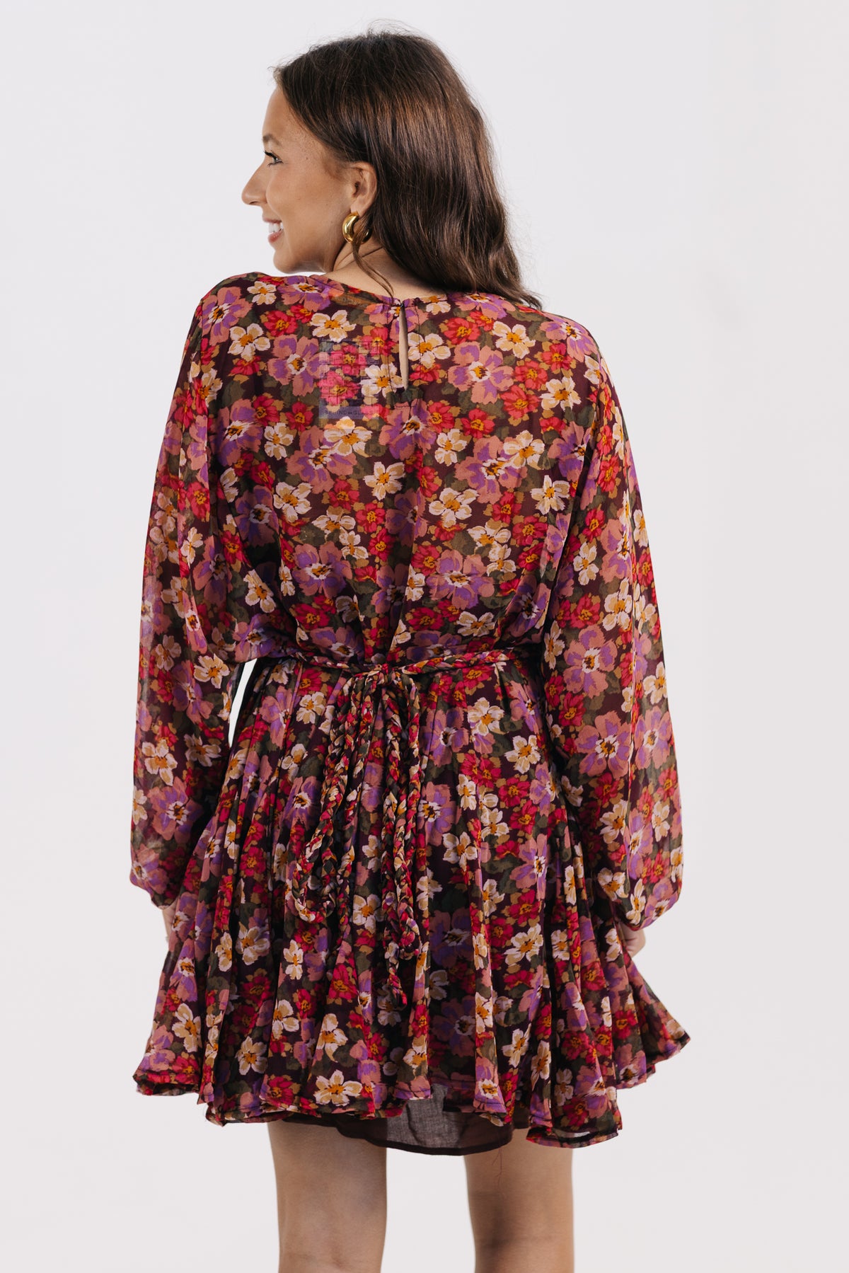 The Emily Belted Floral Mini Dress