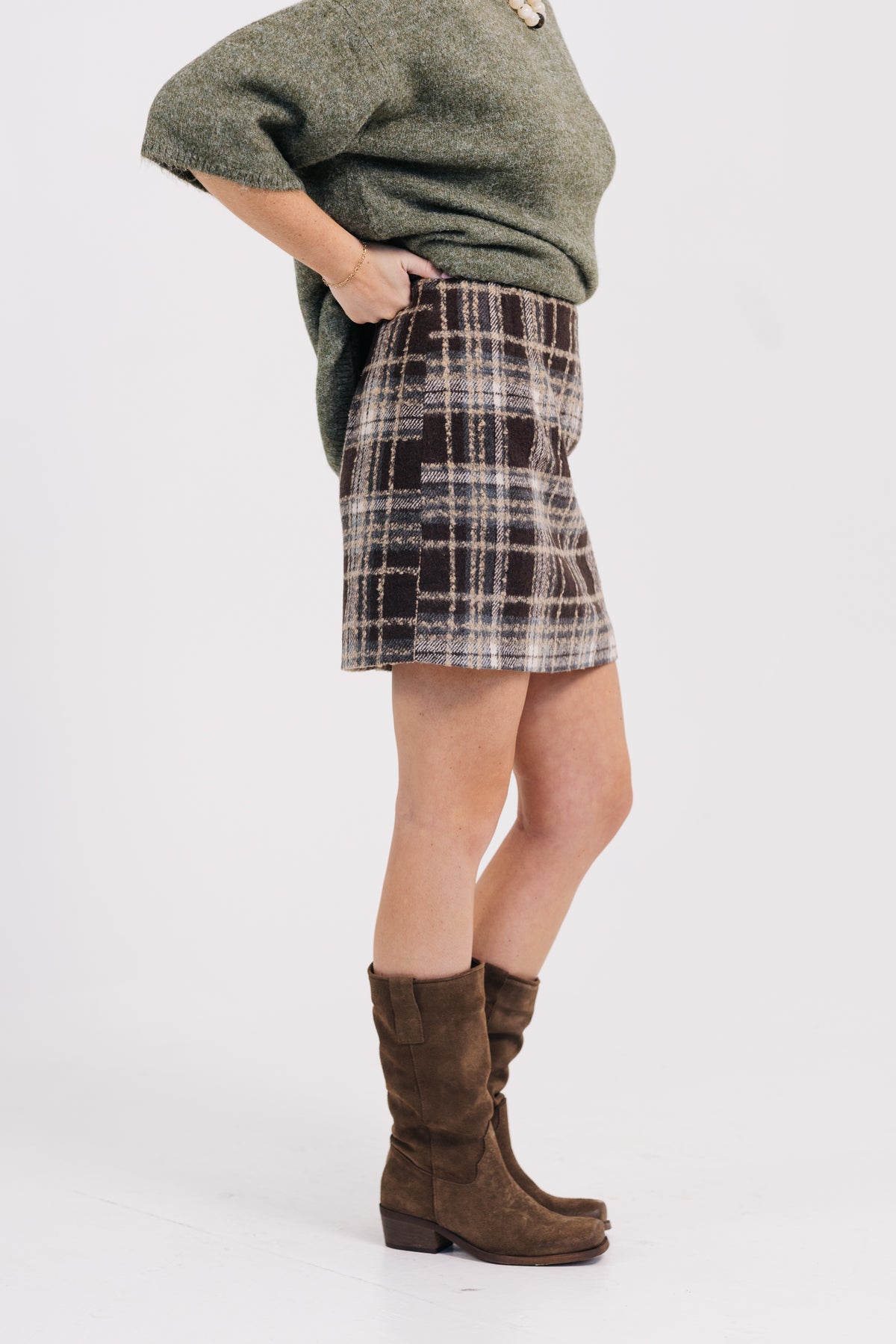 The Elise Plaid Mini Skirt