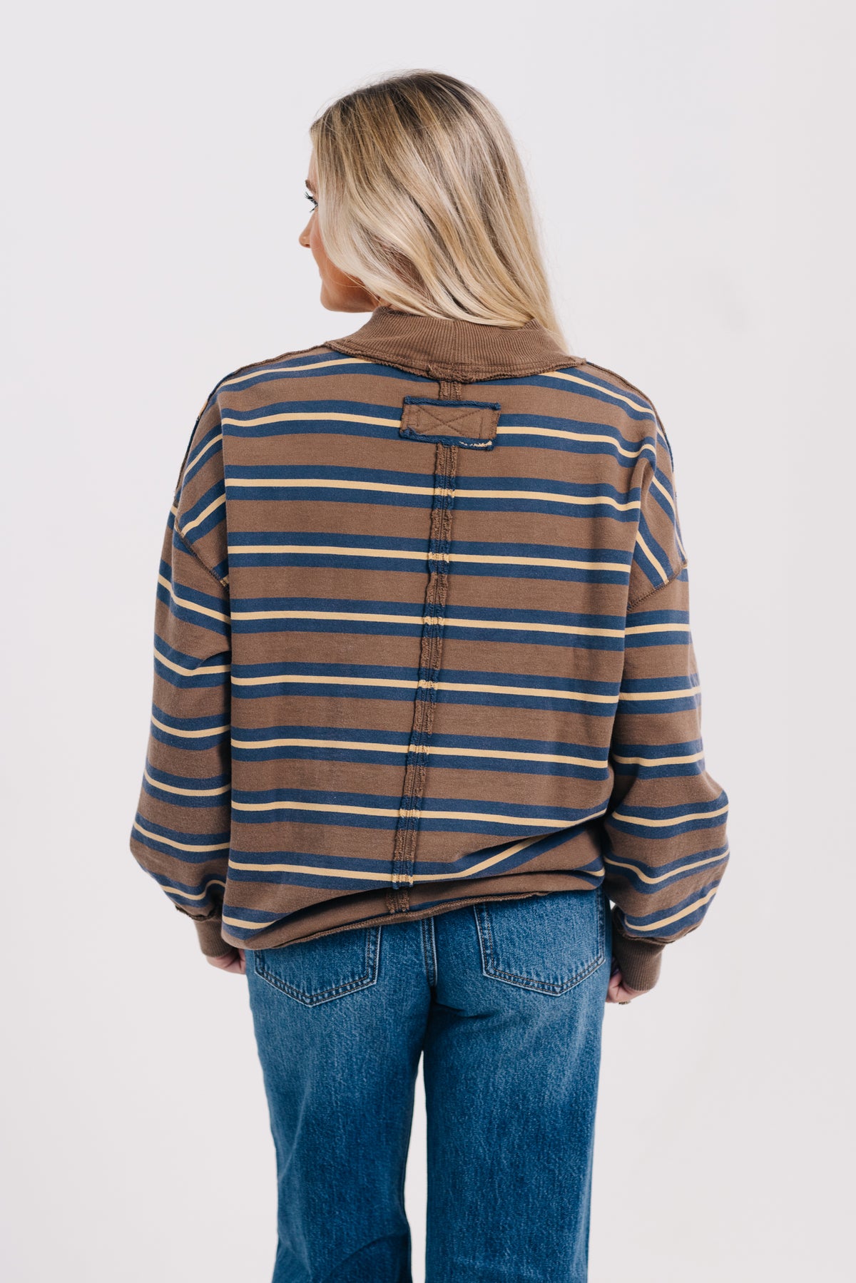Free People Palm Springs Striped Pullover