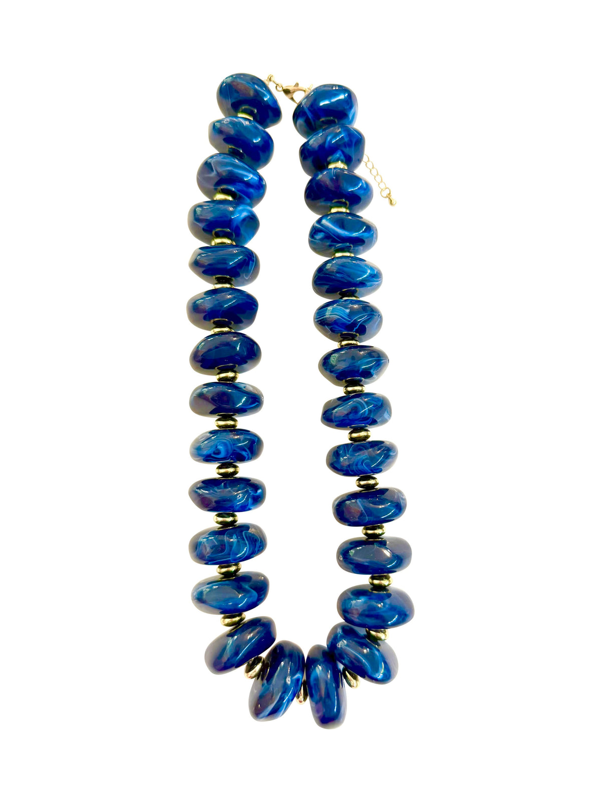 The Navy Randi Chunky Beaded Necklace