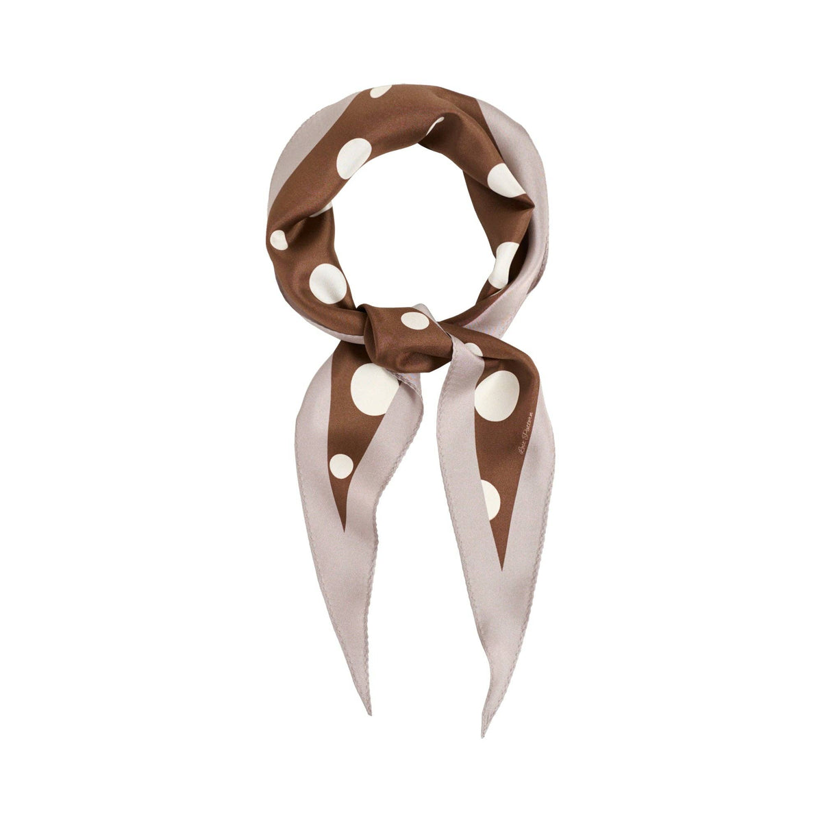 Lost Pattern Polka Silk Diamond Neckerchief