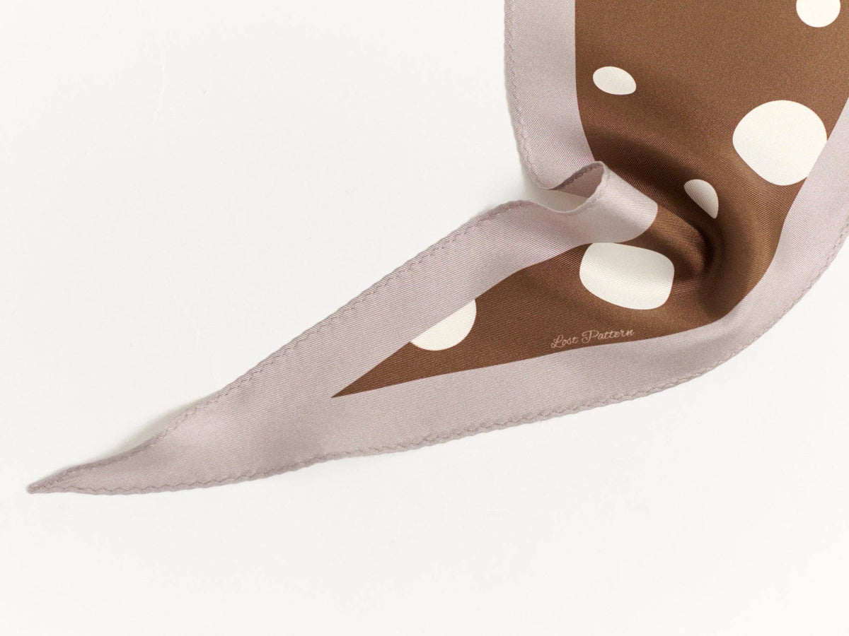 Lost Pattern Polka Silk Diamond Neckerchief