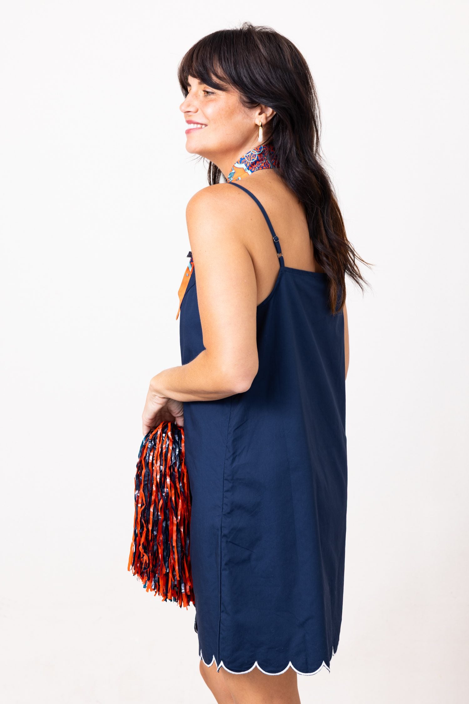The Clarissa Contrast Scallop Mini Dress
