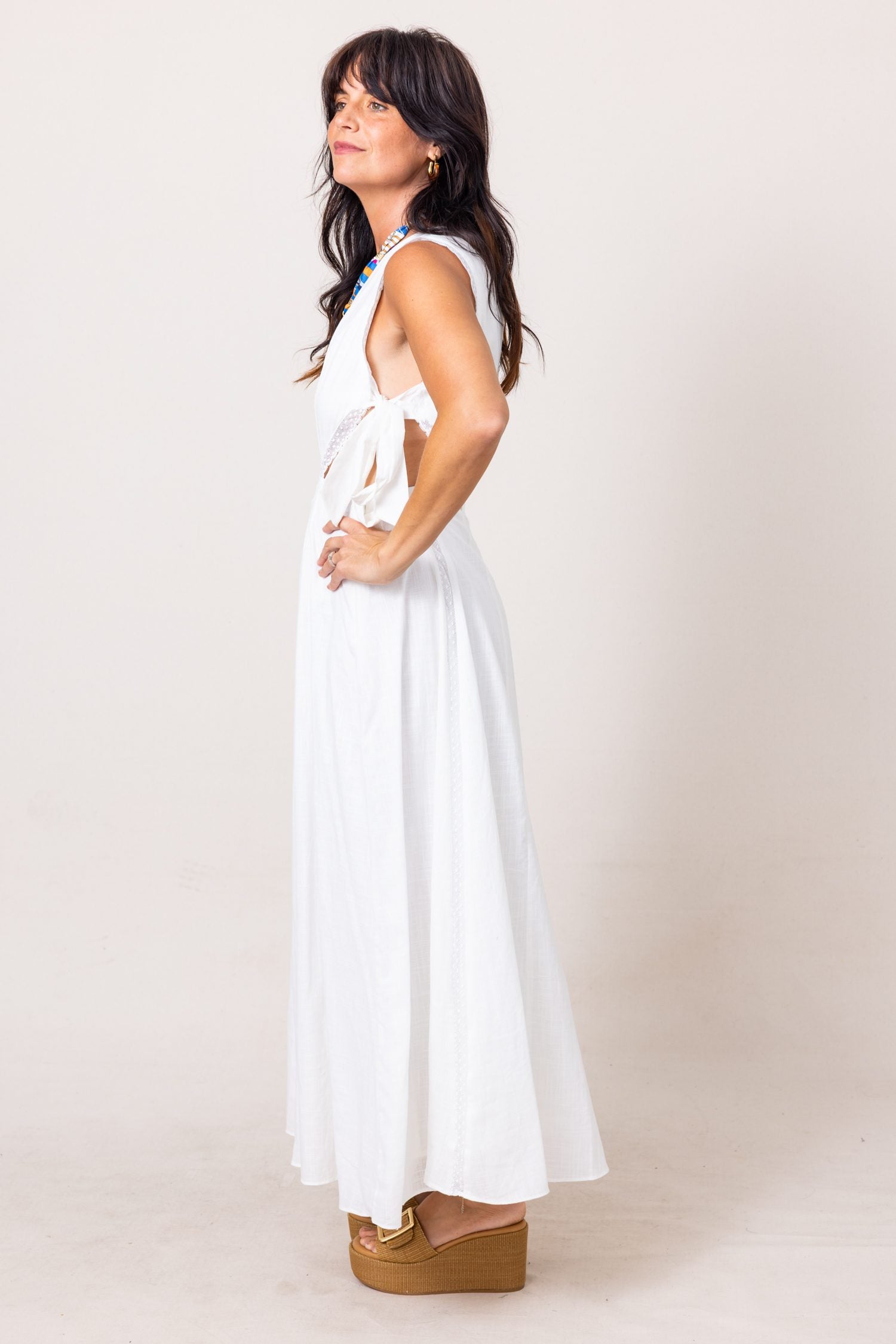 The Summer Breeze Side Cut Out Midi Dress