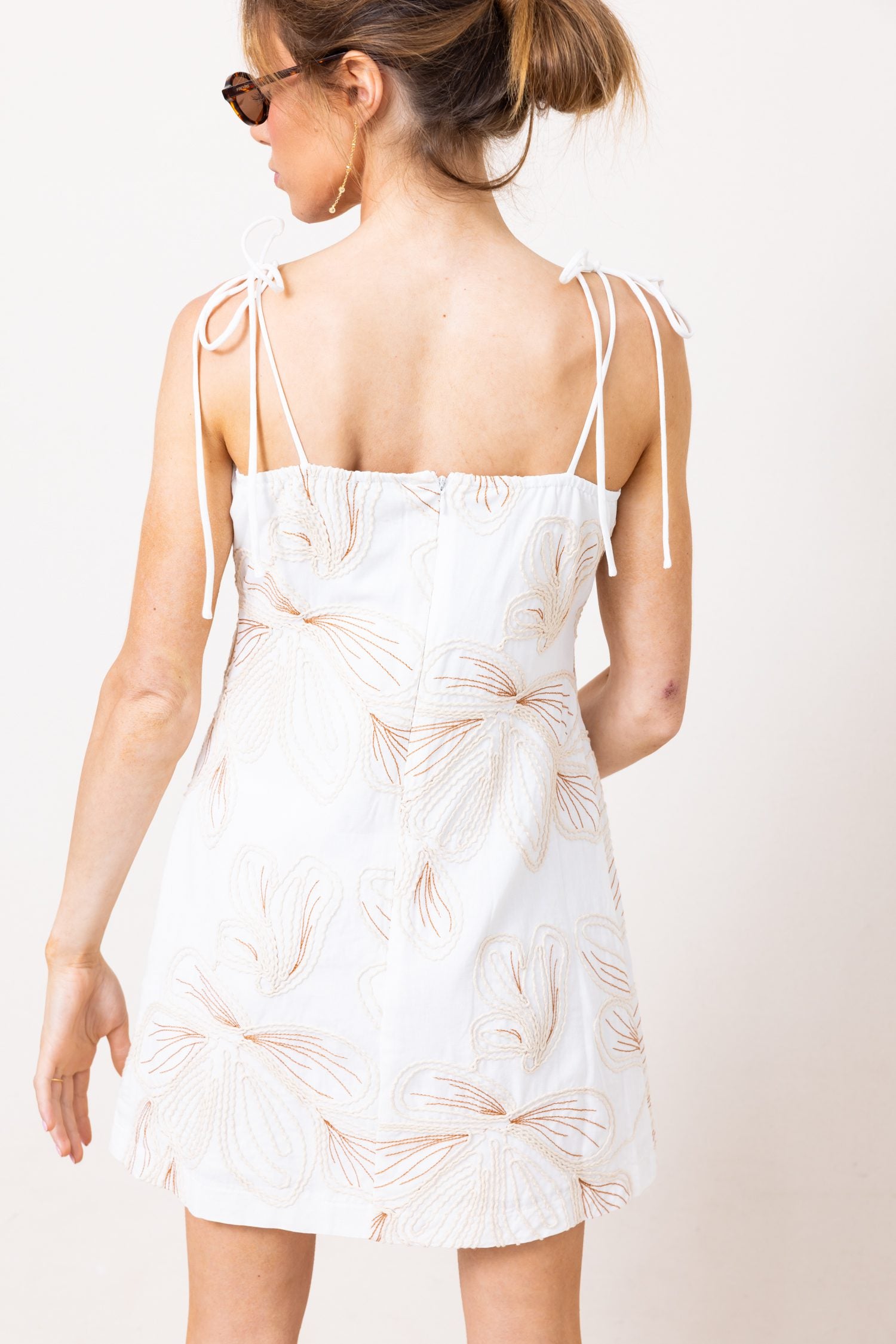 The Celine Spaghetti Strap Tie Mini Dress