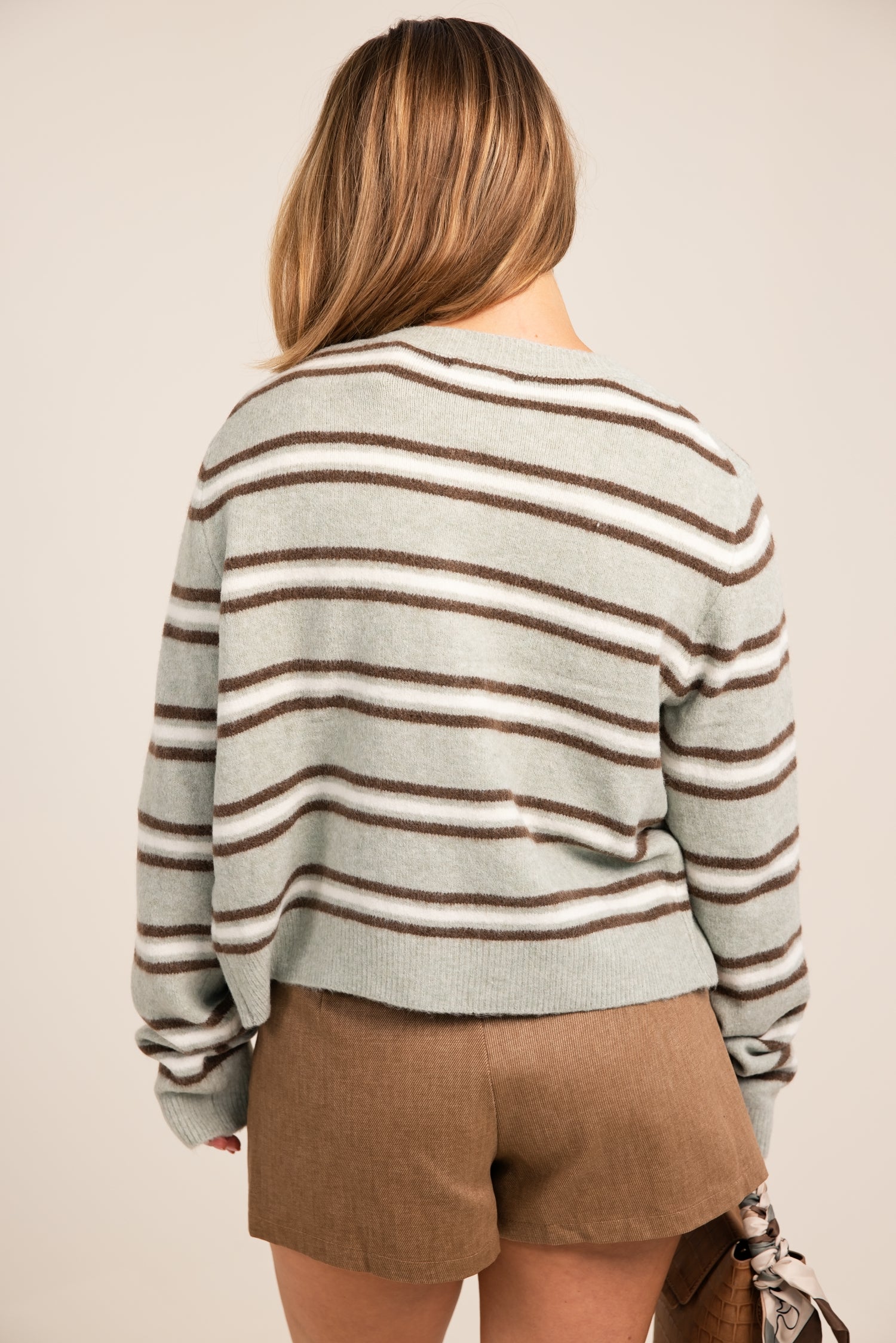 Z Supply Medina Stripe Cardigan Aqua Cloud