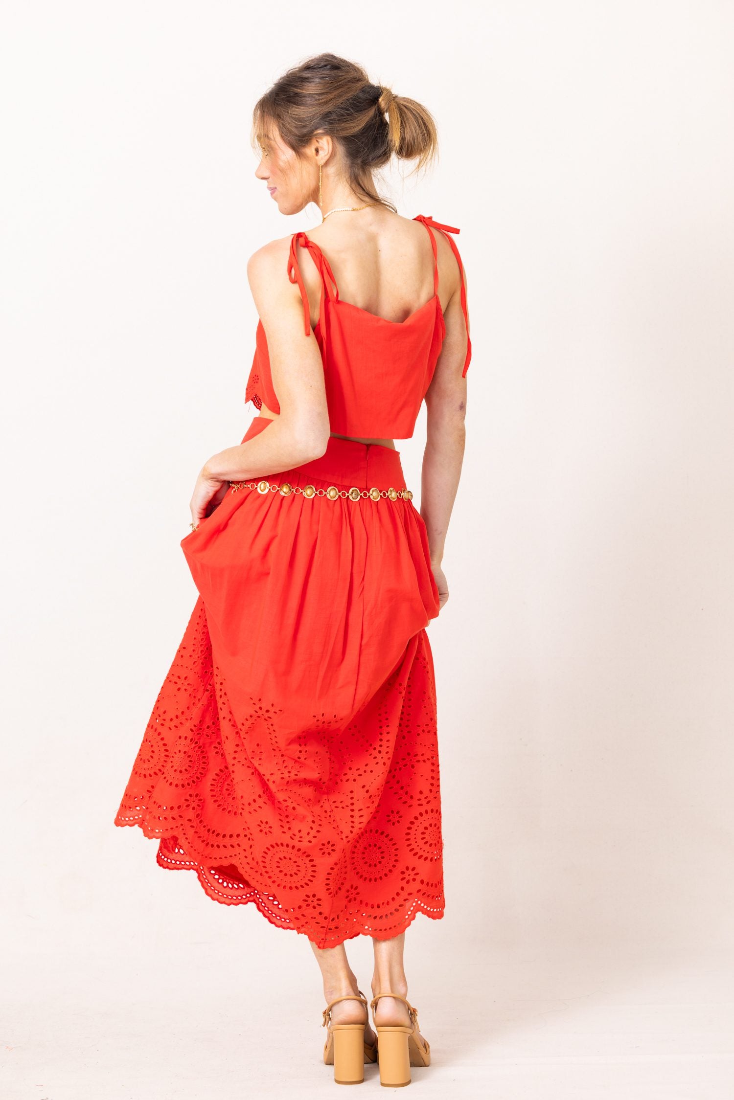 The Little Details Top And Midi Skirt Set