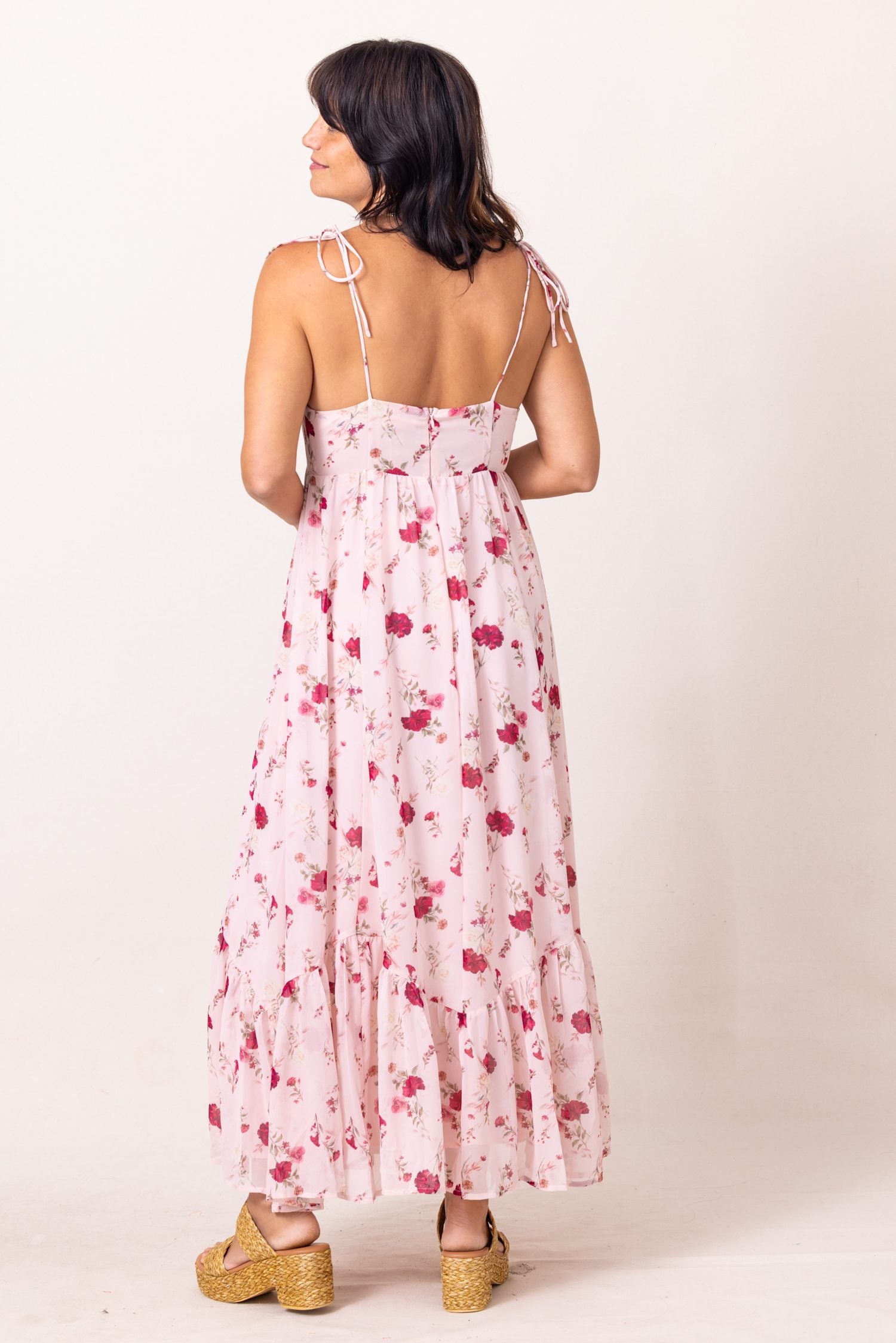 The Fairly Floral Tie Strap Maxi Dress
