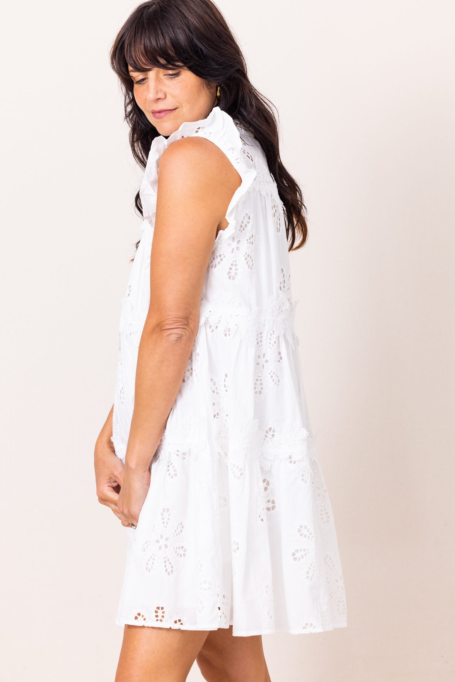 The Kensie Floral Embroidered Mini Dress